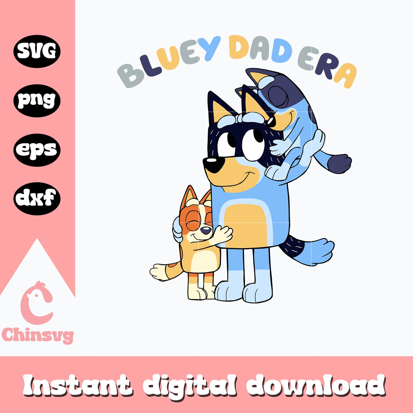 Bluey cartoon bluey dad era svg, bluey dad svg, cartoon svg
