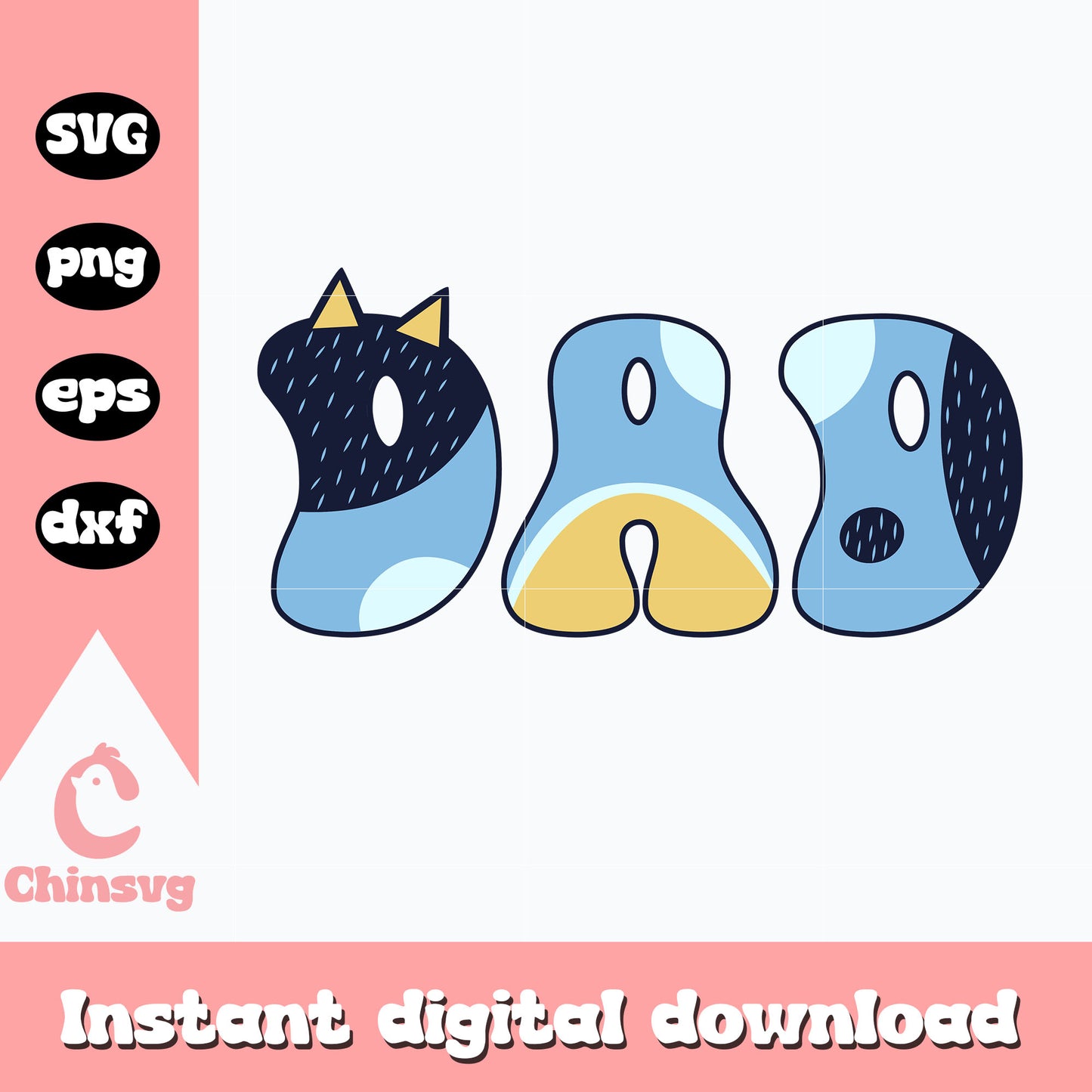 Bluey cartoon dad svg, bluey dad svg, cartoon svg