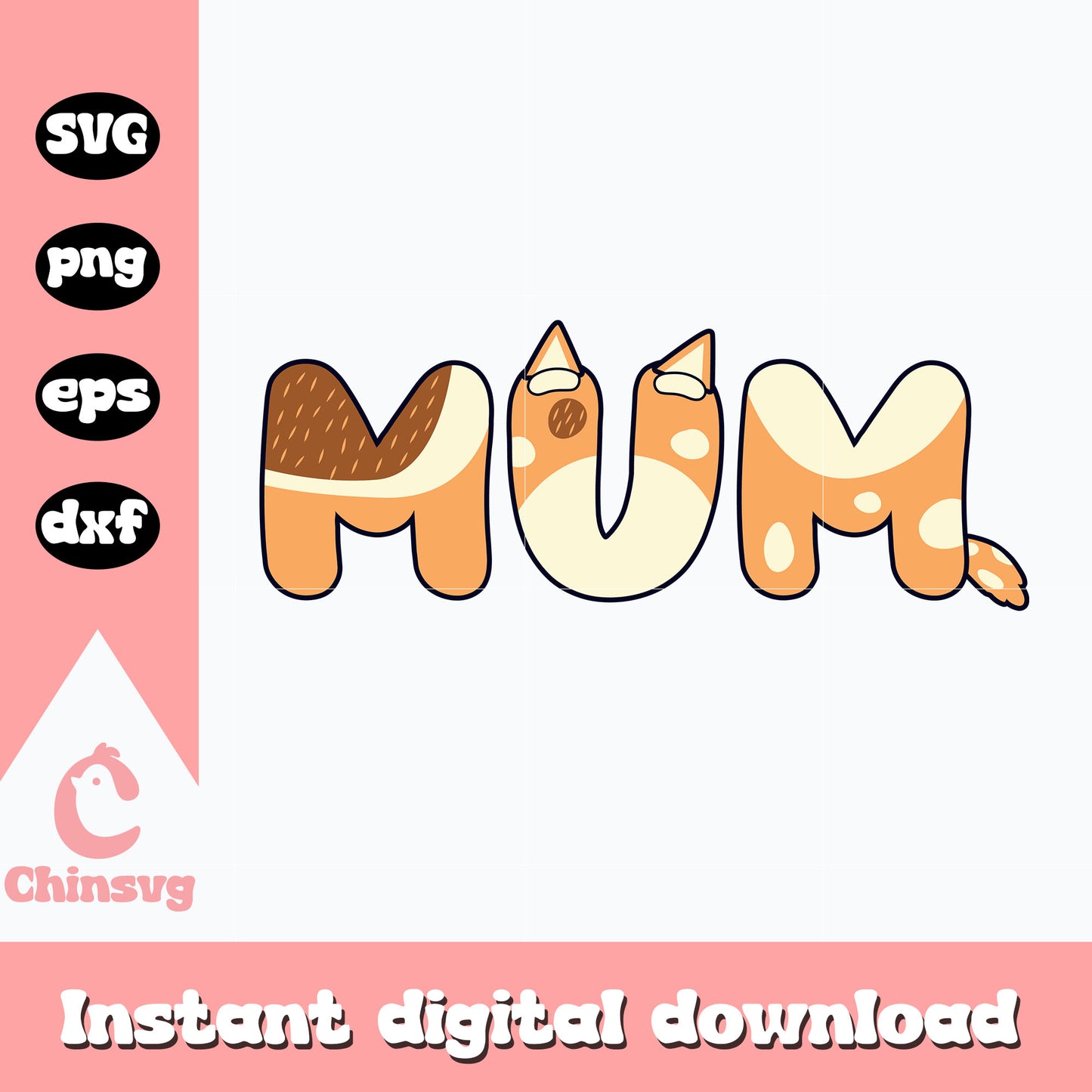 Bluey cartoon mun svg, bluey mom svg, cartoon svg
