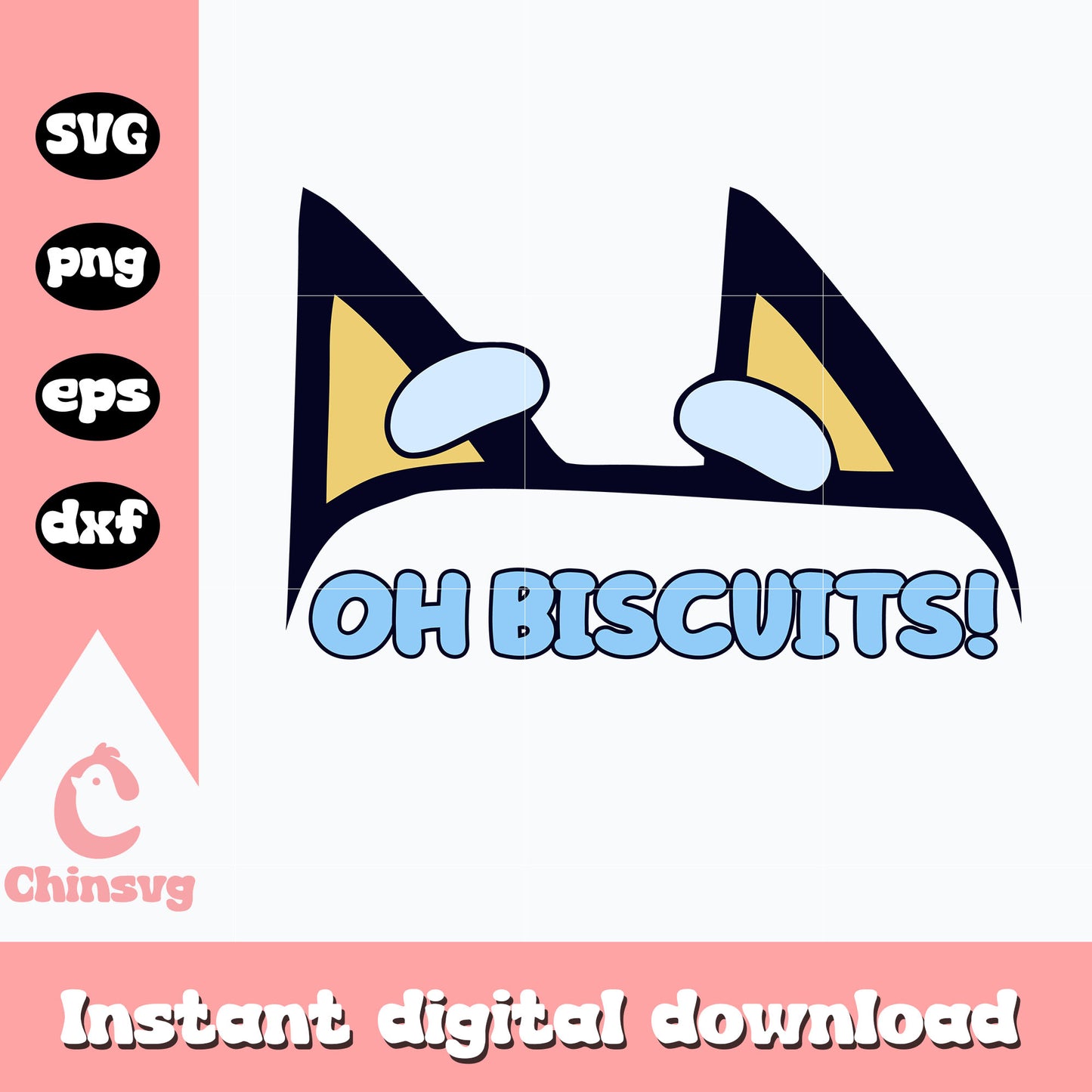 Bluey character oh bitcuits svg, bluey svg, cartoon svg