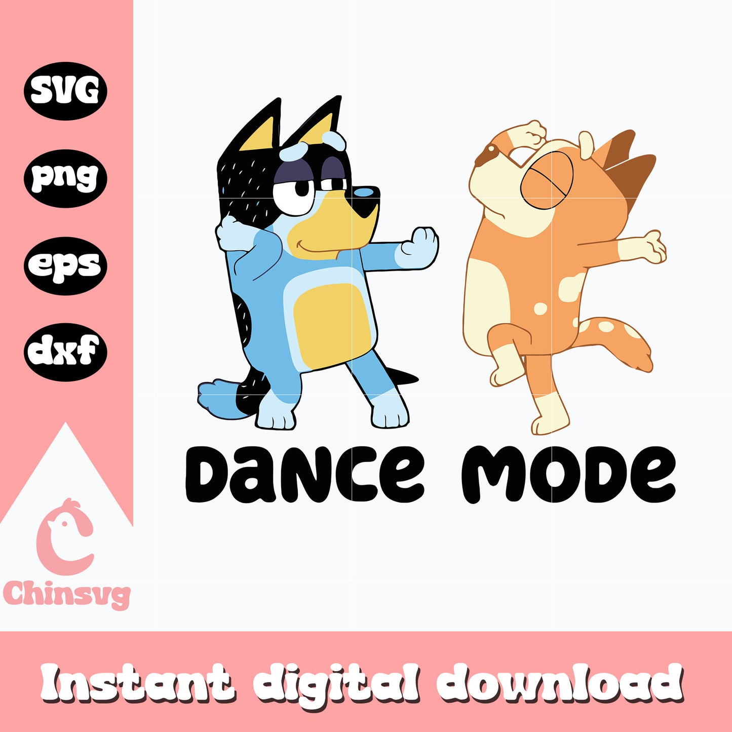 Bluey dad and mum dance mode svg, bluey svg, cartoon svg