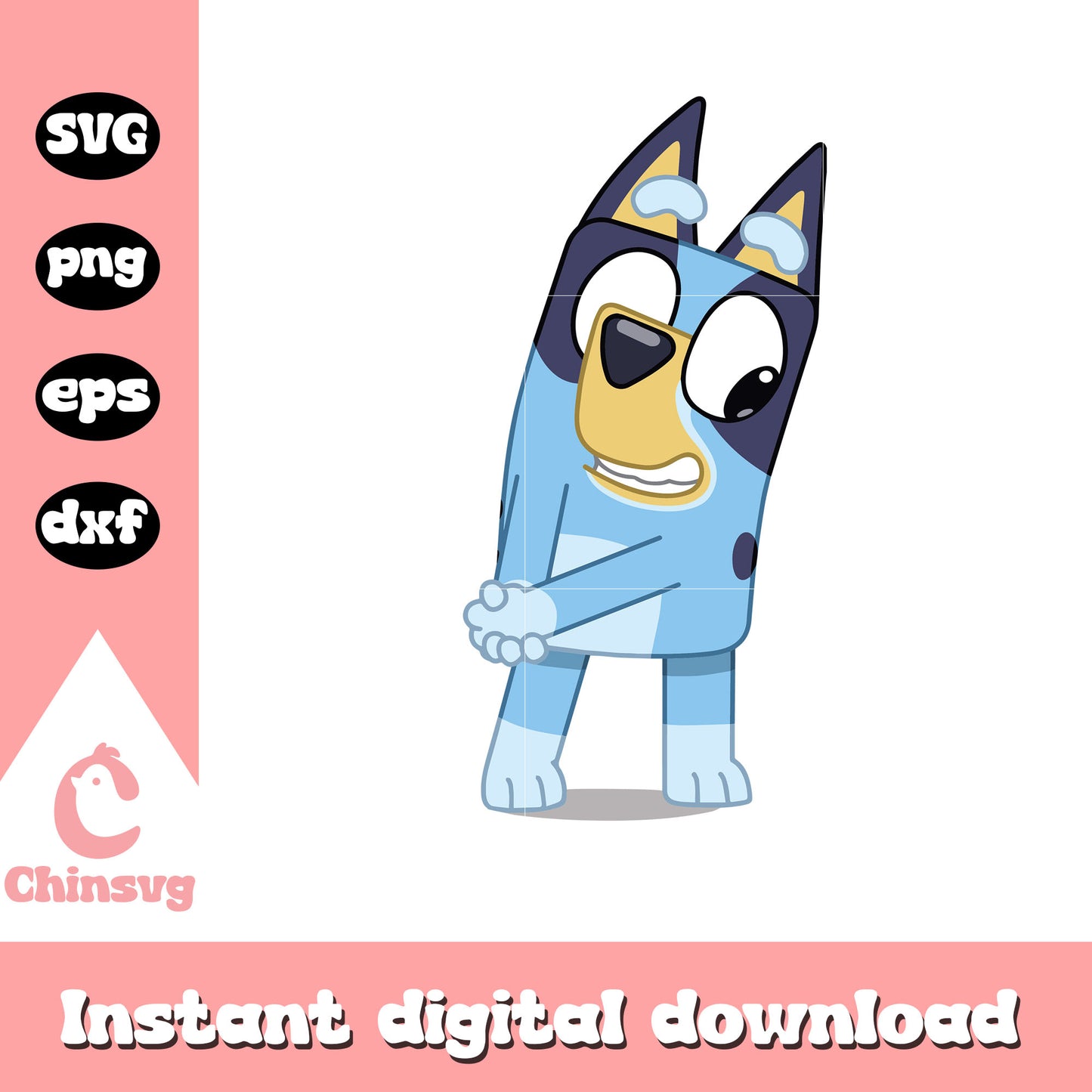 Bluey character svg, bluey christine heller svg, bluey dog svg