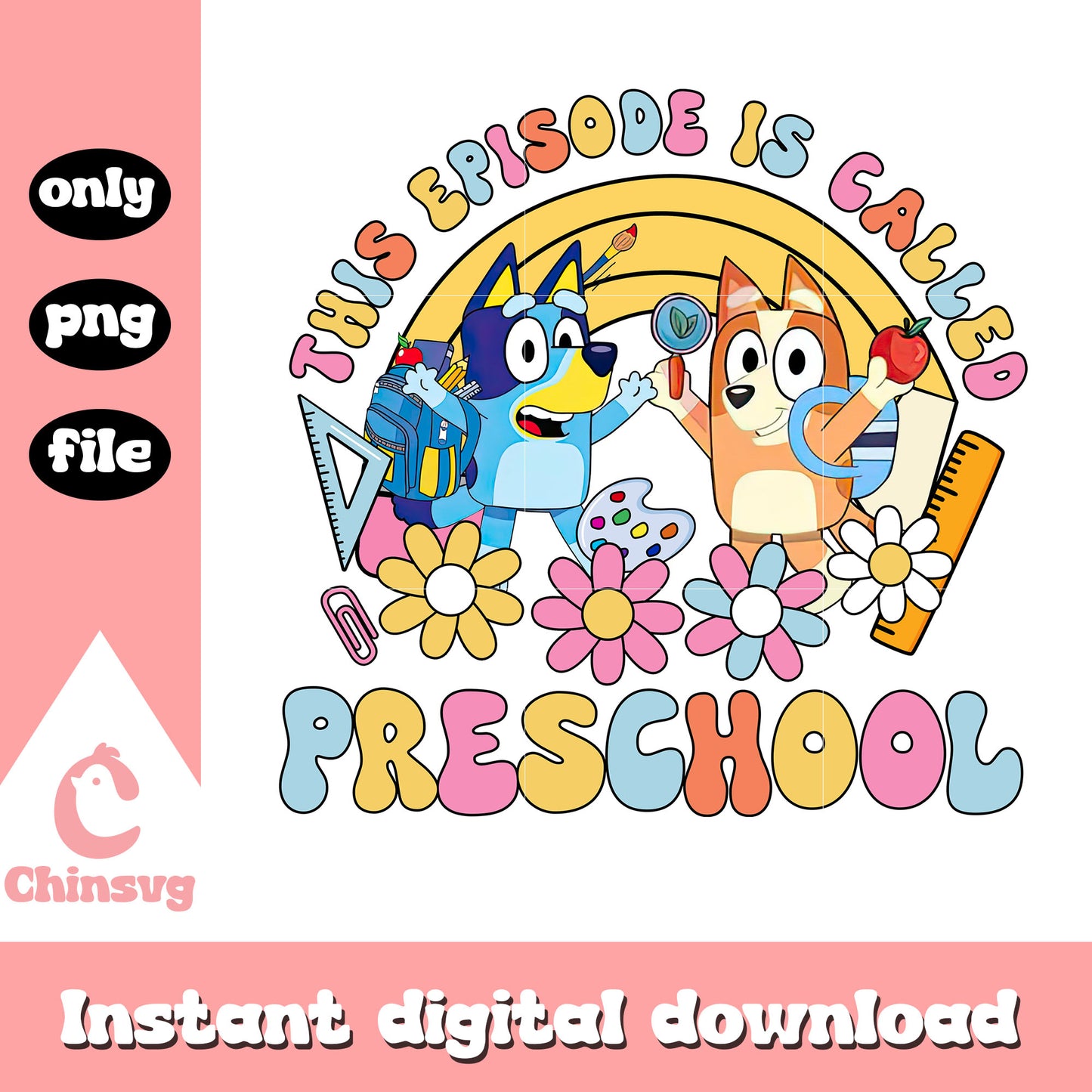 Bluey this episode is called preschool png, bluey bingo clipart png