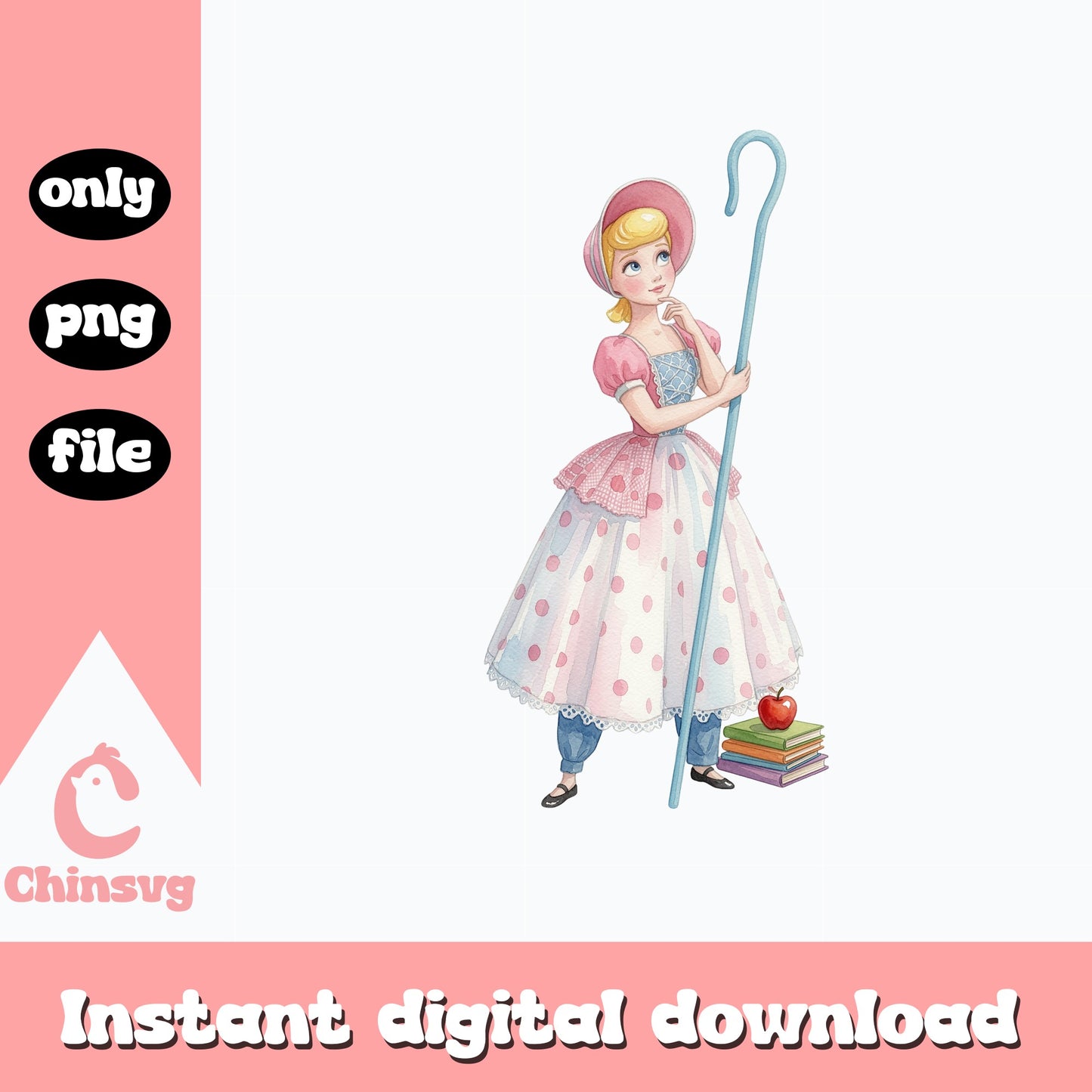 Bo Peep Toy Story PNG, Disney Clipart, Back To School PNG