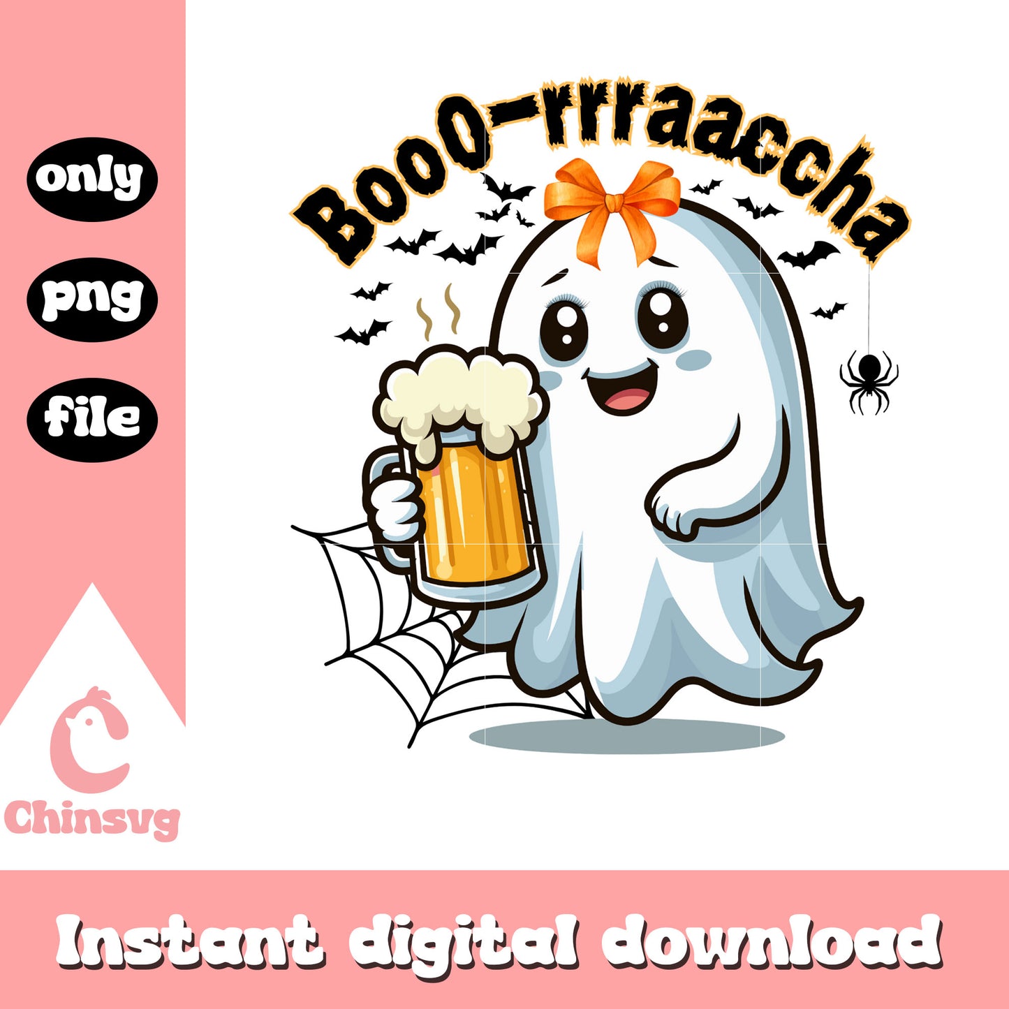 Boo raacha ghost drink beer design png, ghost png