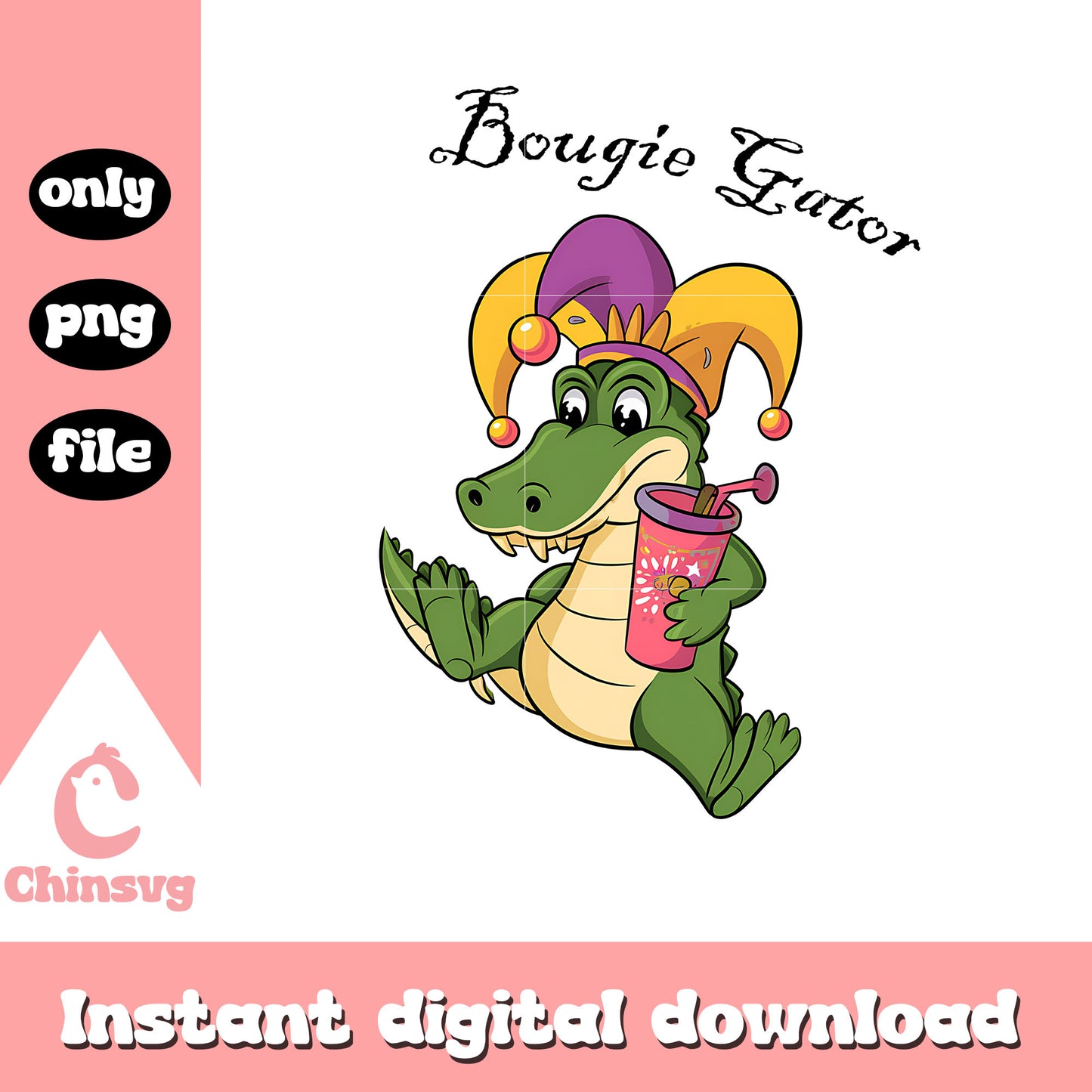Bougie gator mardi gras hat png, mardi gras png, Bougie gator png