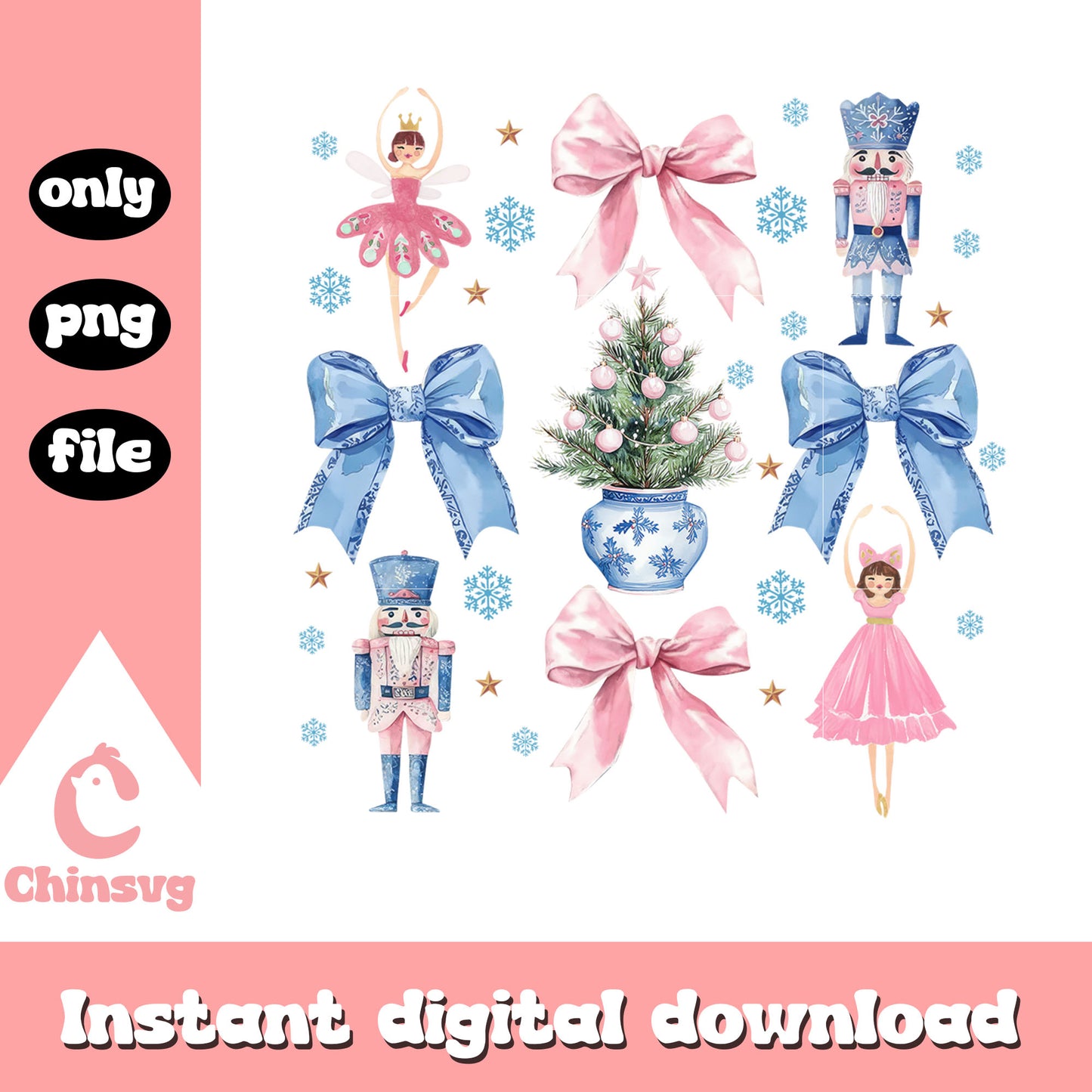 Bow nutcracker christmas tree png, nutcracker characters png