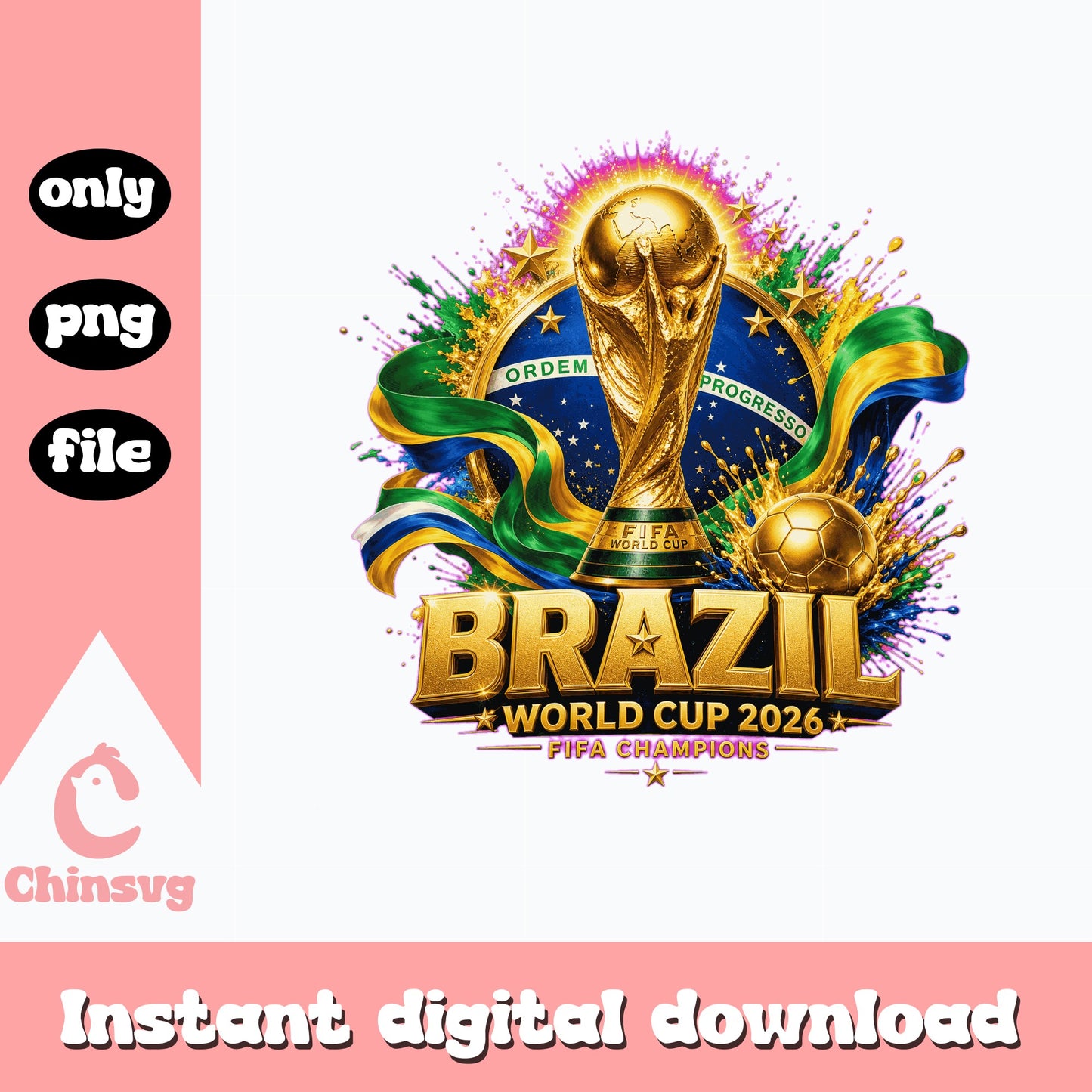 Brazil World Cup 2026 PNG, FIFA Champions Soccer PNG, Brazil Flag PNG