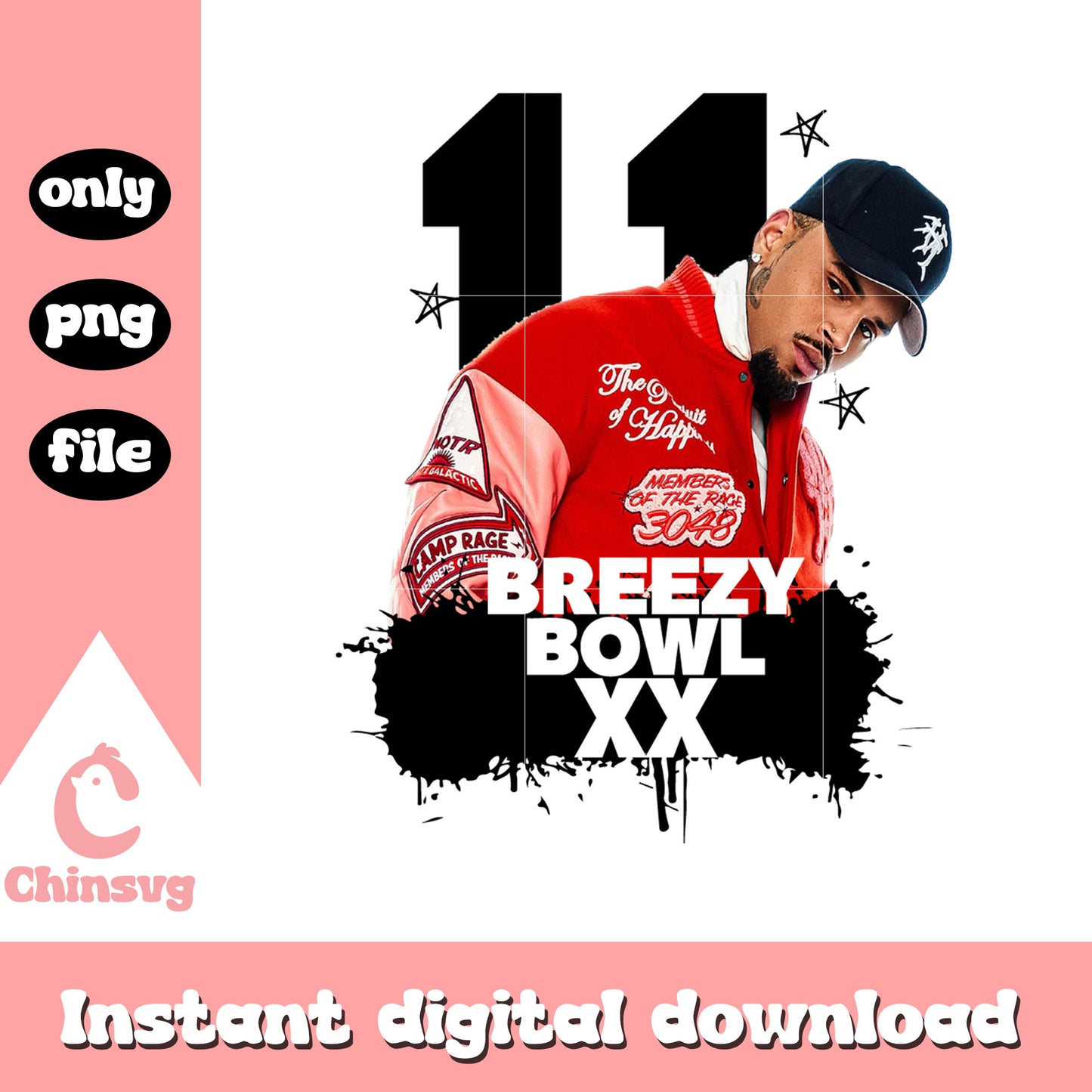 Breezy bowl xx 11 design png, chris brown merch png, breezy bowl png