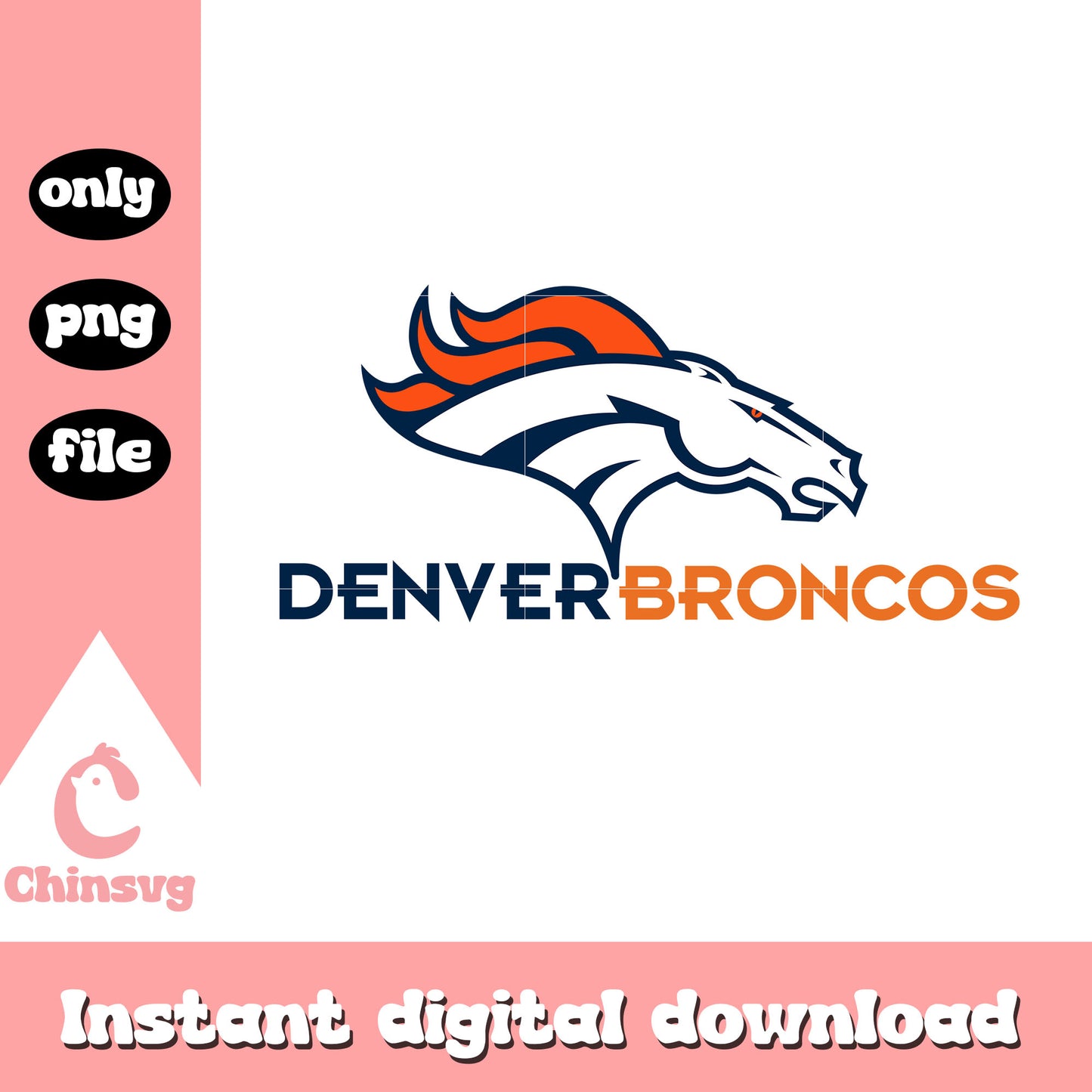 Broncos american football nfl svg, vintage denver broncos logo svg