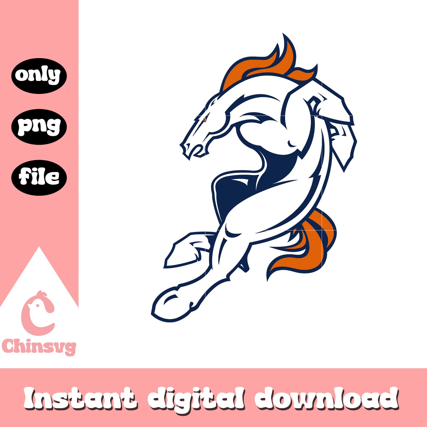 Broncos american football nfl team sign svg, denver broncos d logo svg