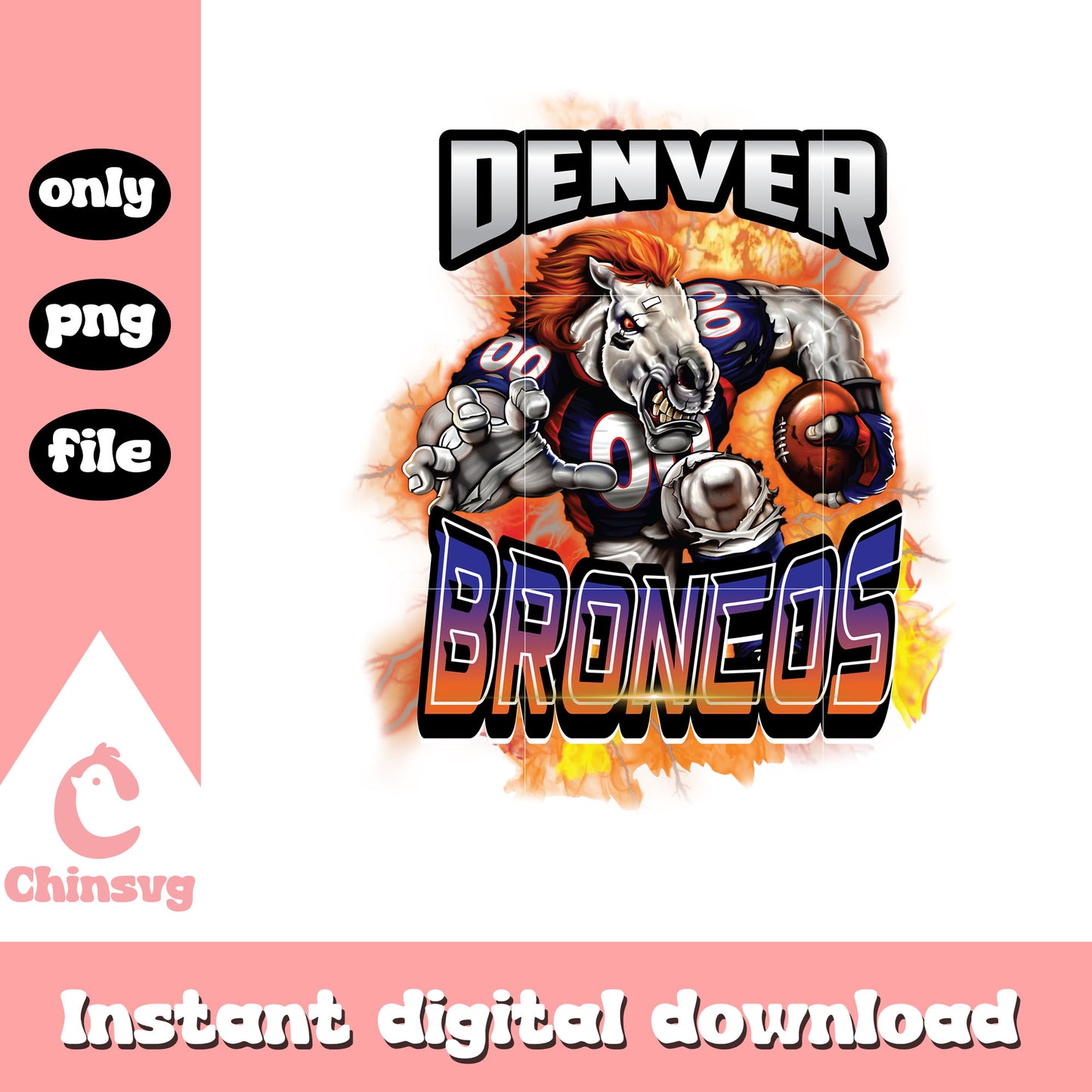 Broncos mascot design pro png, nfl denver broncos png