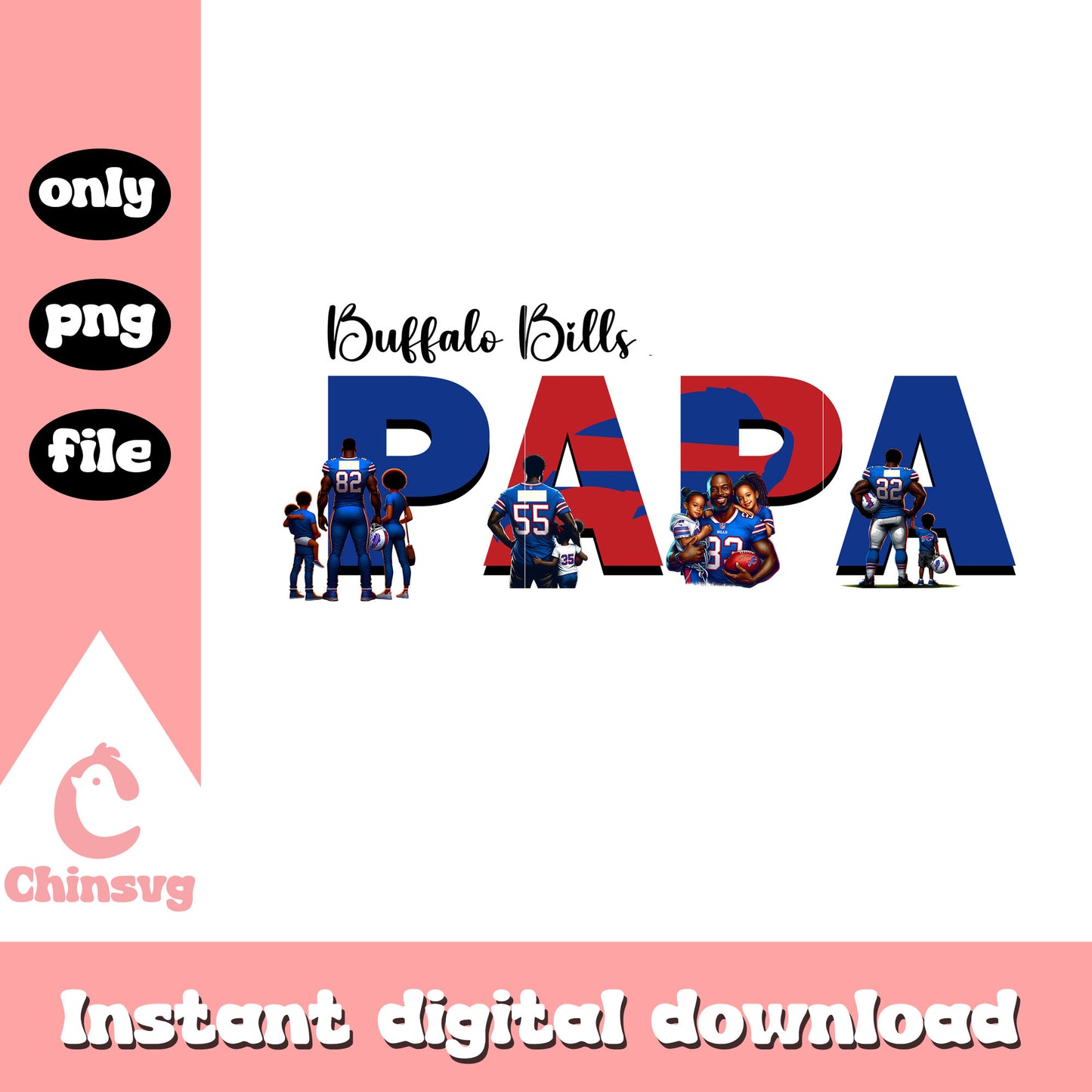 Buffalo Bills papa nfl team png, Buffalo Bills football png