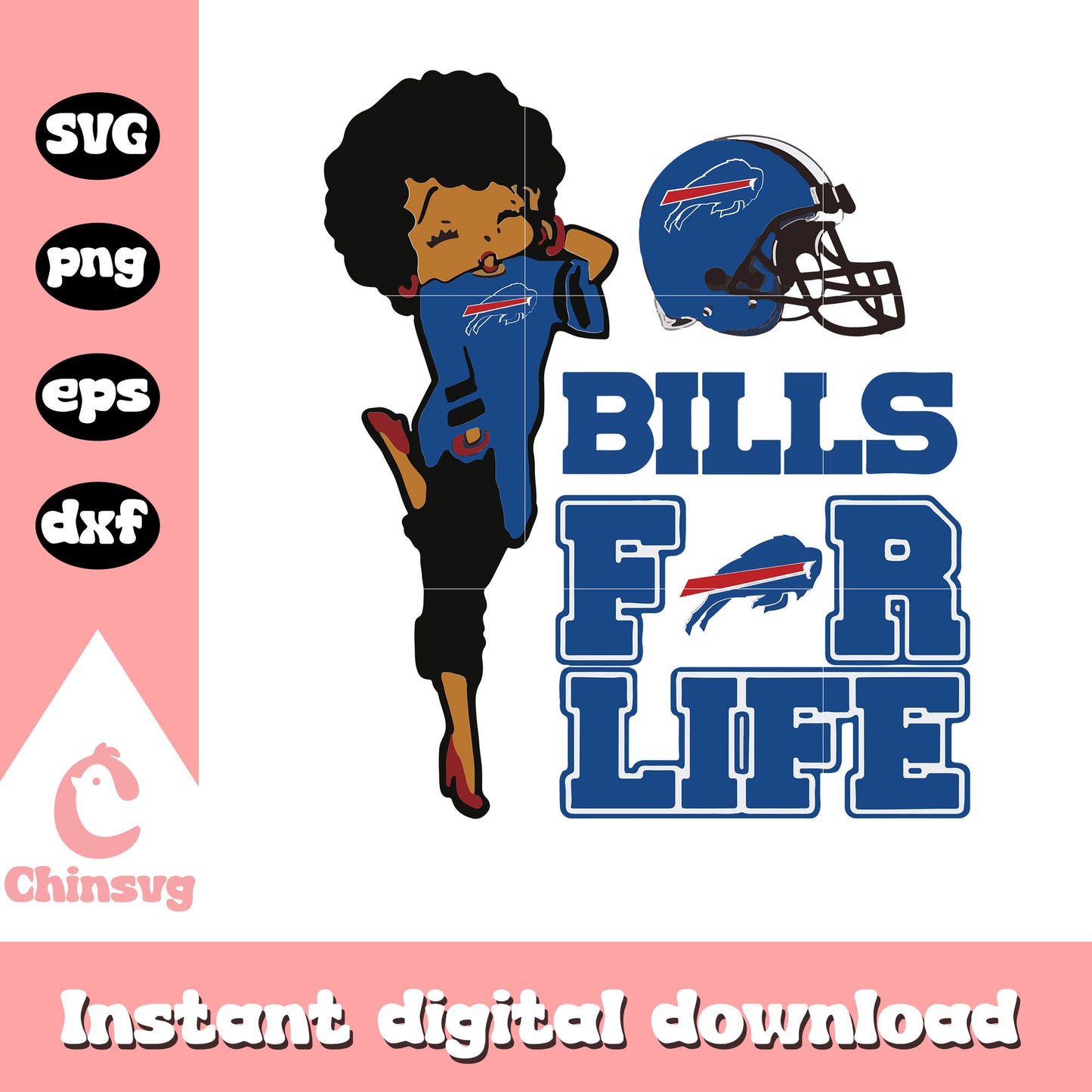 Buffalo bills betty boop for life svg, buffalo bills helmet svg