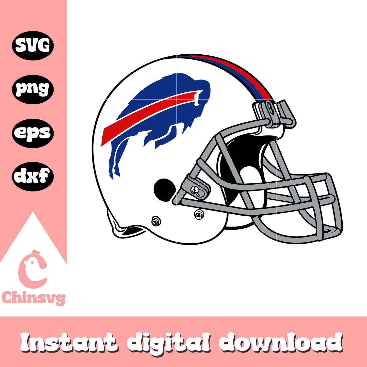 Buffalo bills nfl team helmet clipart svg, buffalo bills football helmet svg