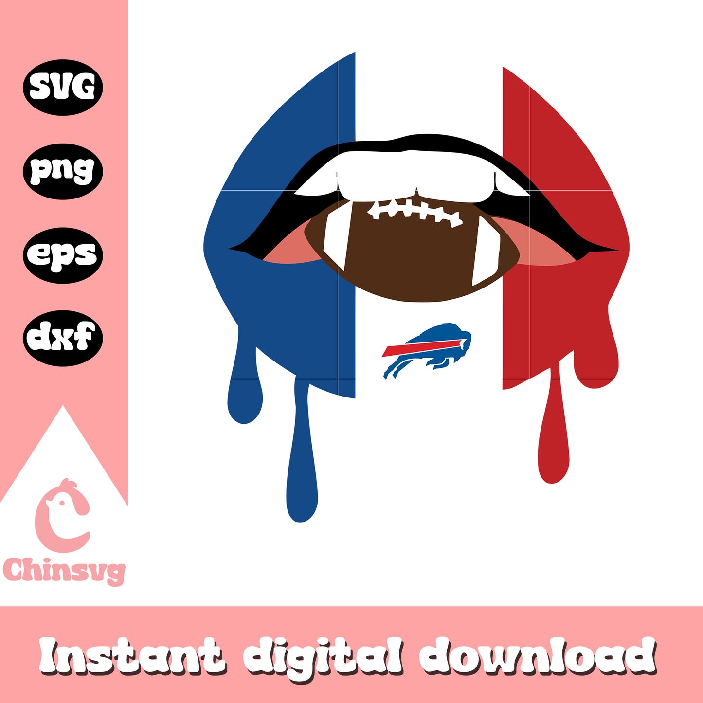 Buffalo bills nfl team lips logo svg, logo buffalo bills svg