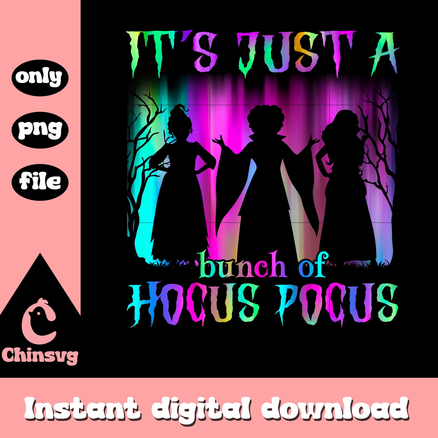 Bunch of hocus pocus colorful design png, hocus pocus halloween png