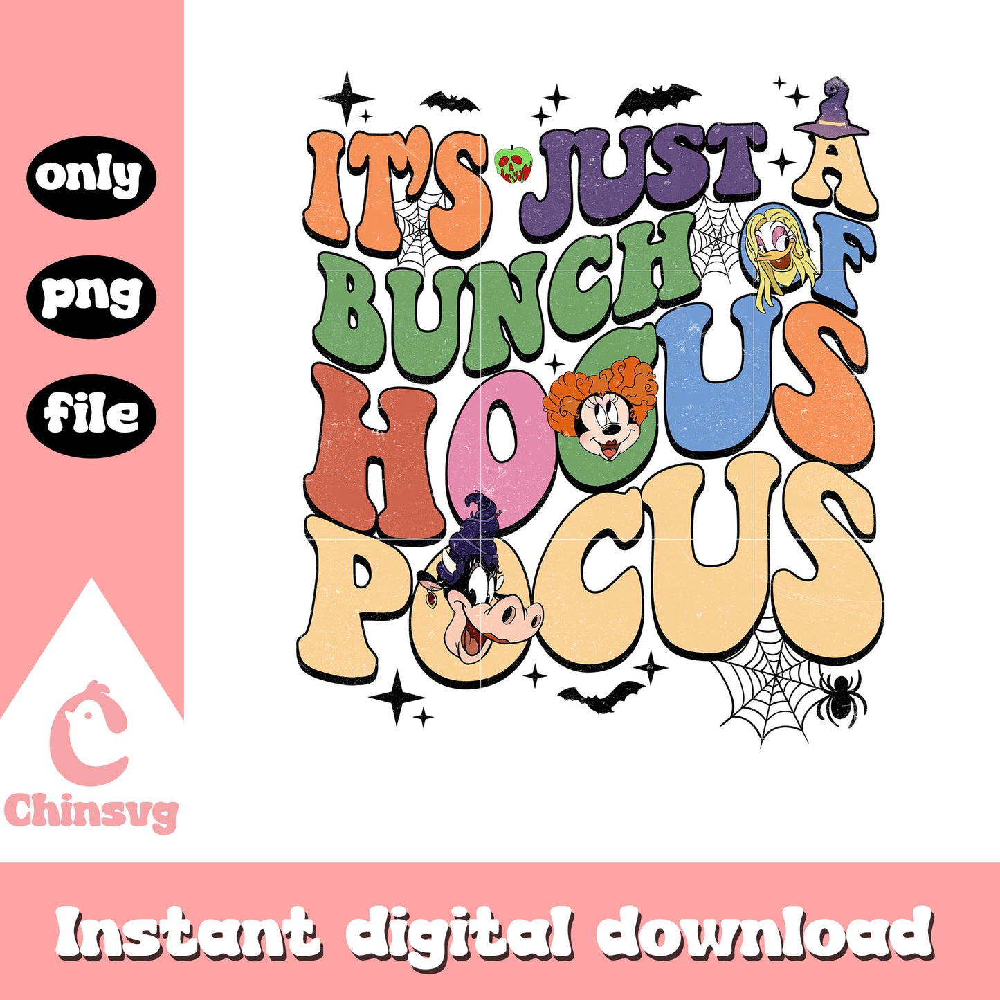Bunch of hocus pocus disney colorful font design png, hocus pocus art png