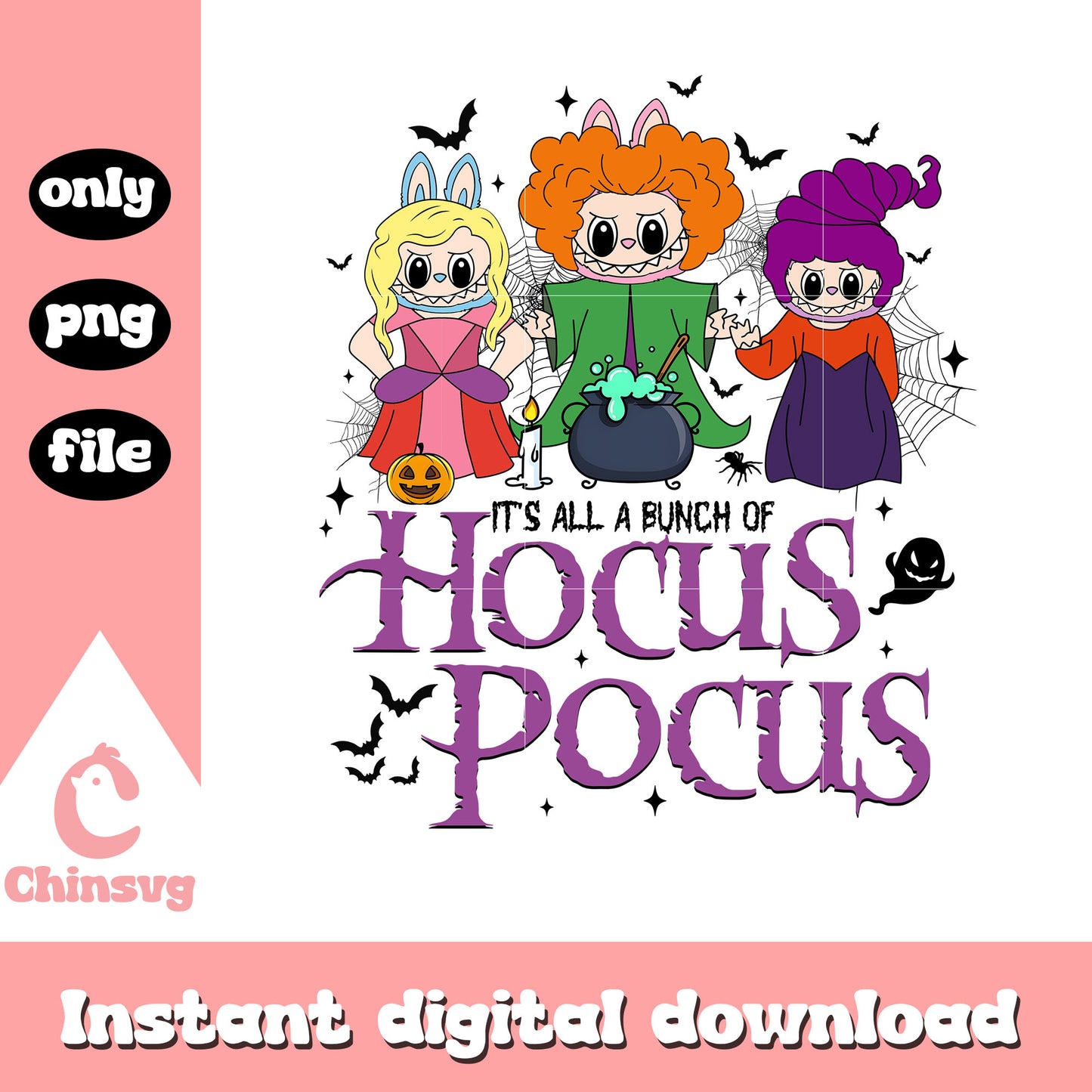 Bunch of hocus pocus quote labubu png, hocus pocus cartoon png