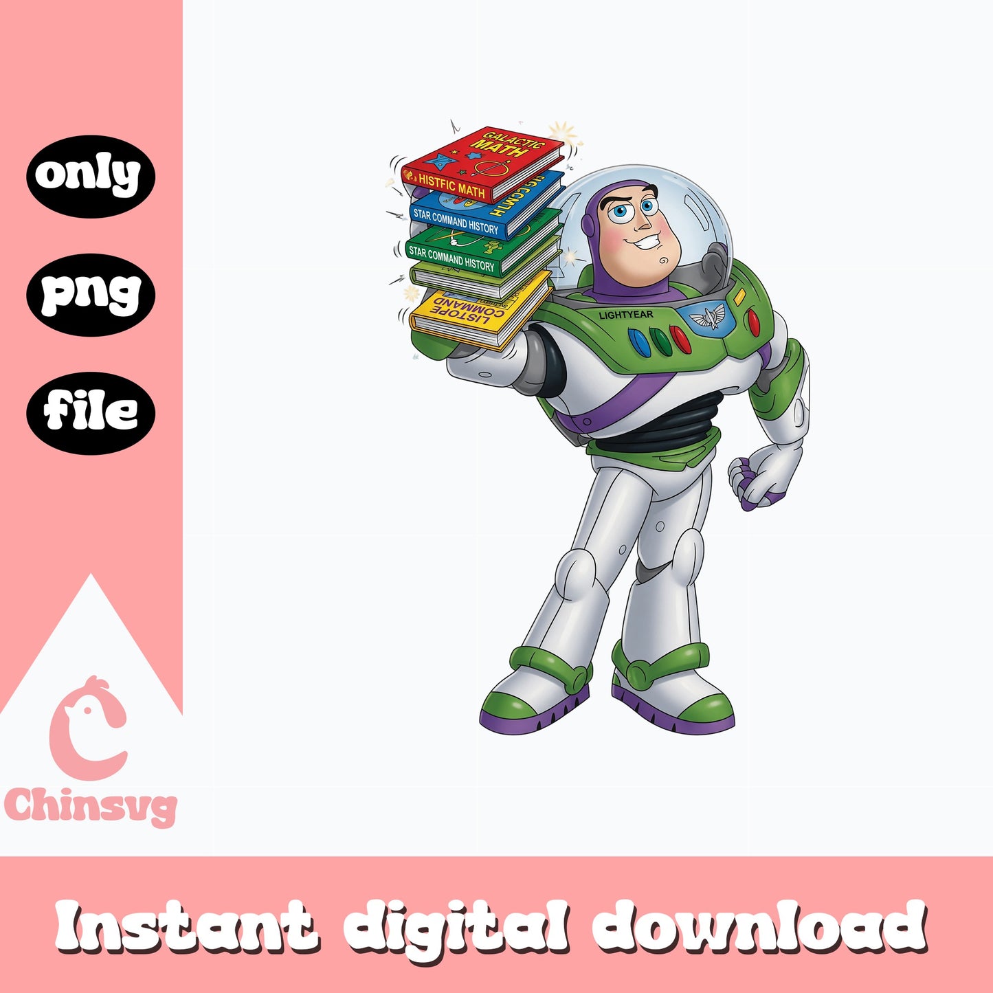 Buzz Lightyear Back To School PNG, Toy Story PNG, Disney PNG