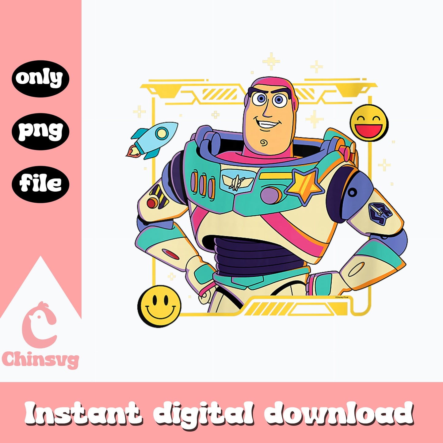 Buzz Lightyear Toy Story PNG, Disney Pixar PNG, Space Ranger PNG