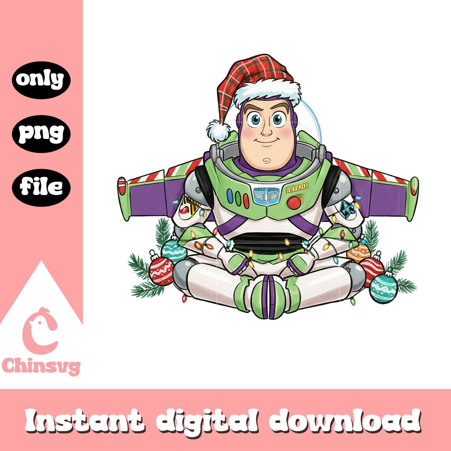Buzz lightyear santa hat png, buzz lightyear christmas png