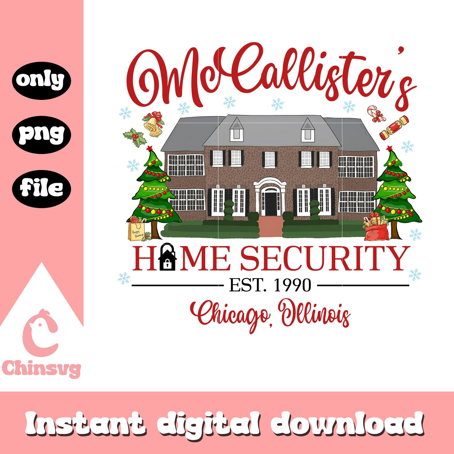 Callisters home security christmas png, home land security png