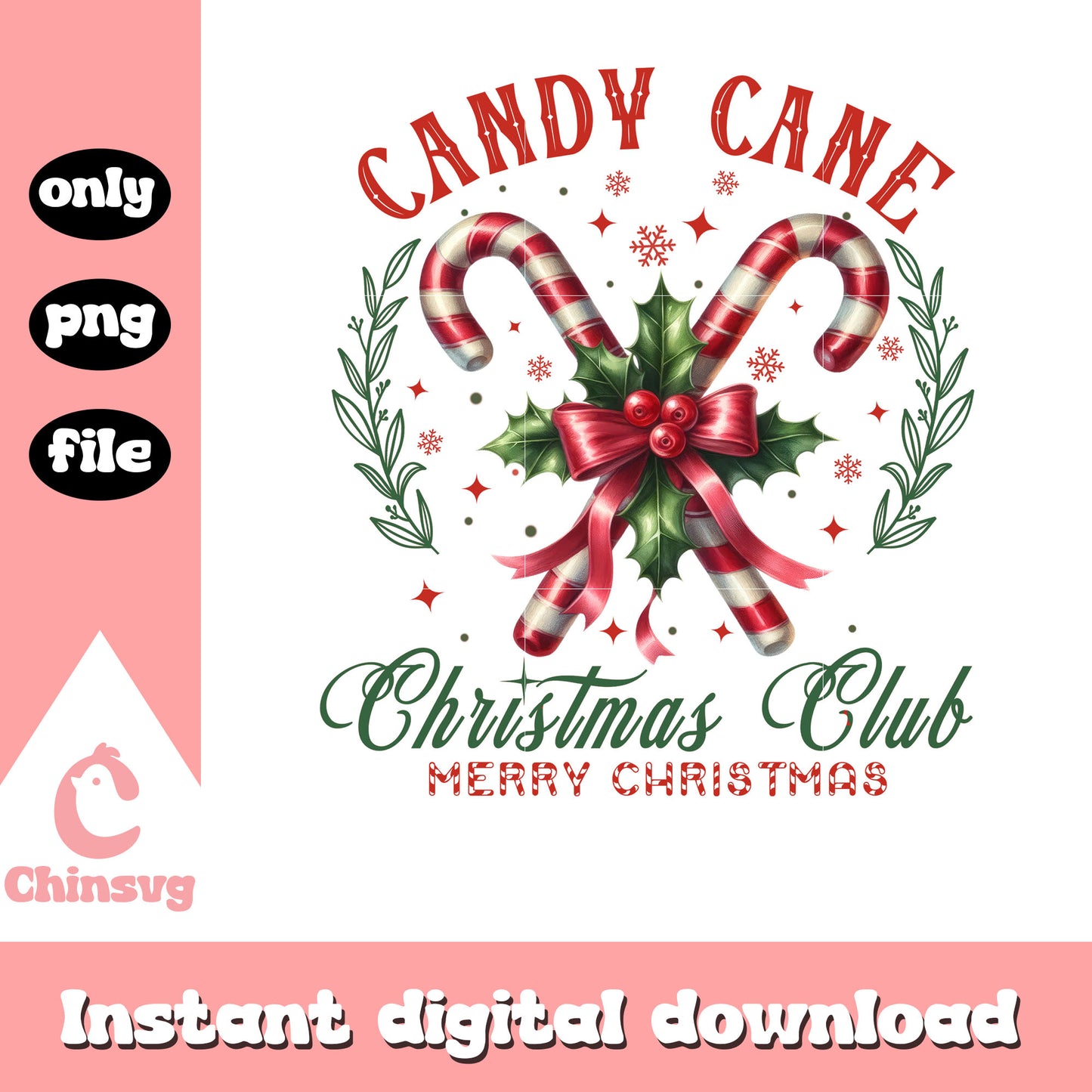 Candy cane christmas club merry christmas png, christmas candy png