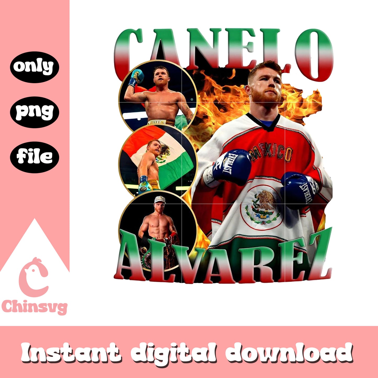 Canelo alvarez fire design png, team canelo png, boxing png