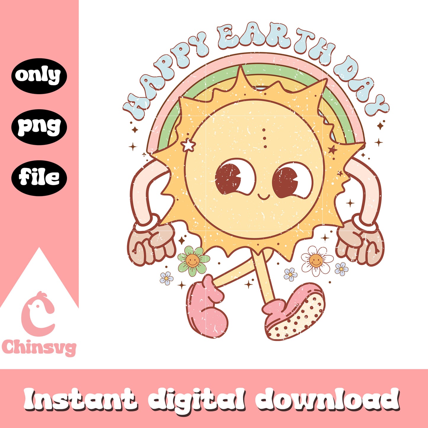 Cartoon sun planet happy earth day png, earth day quotes png