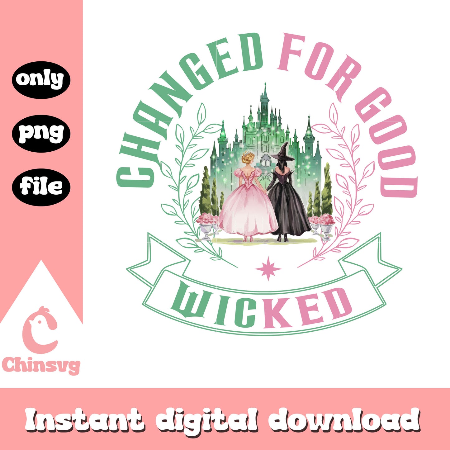 Changed for good wicked quotes design png, wicked quotes png