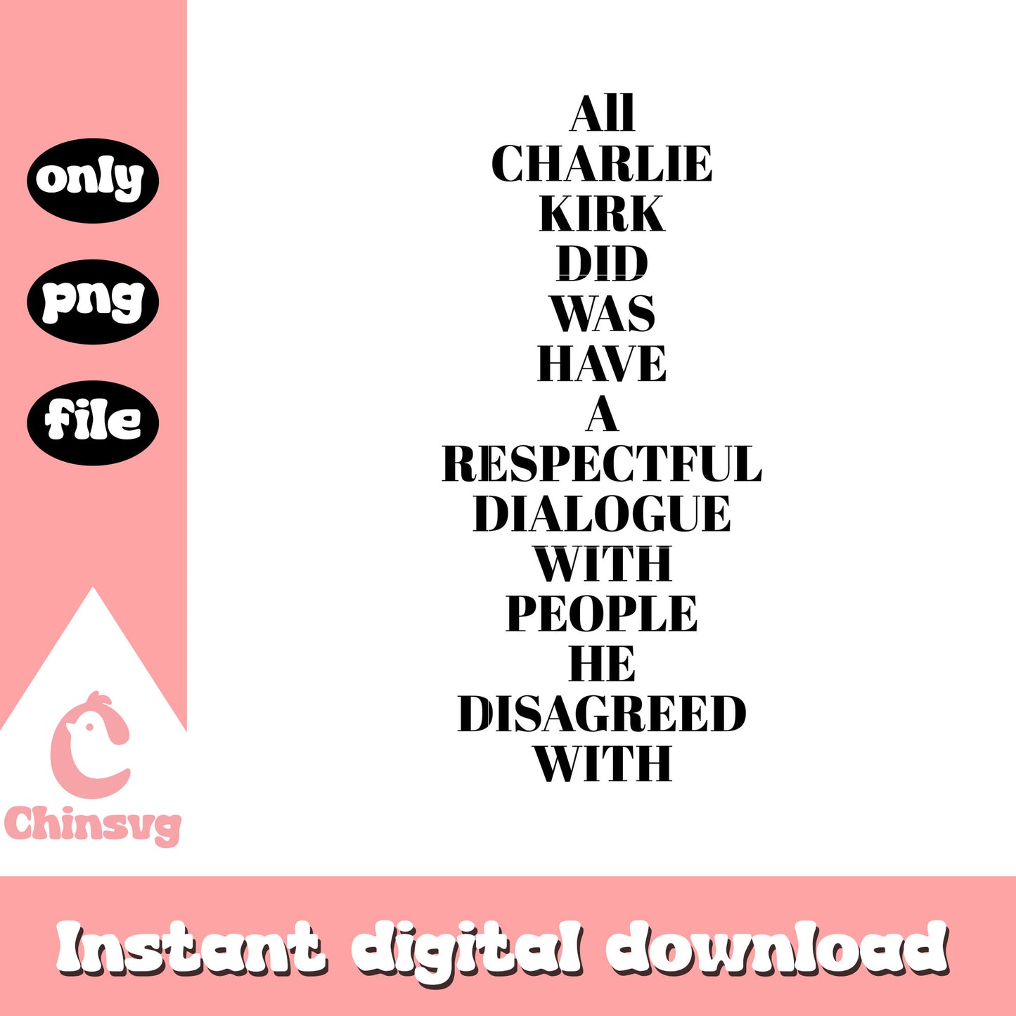 Charlie kirk american patriot design png, rip charlie png