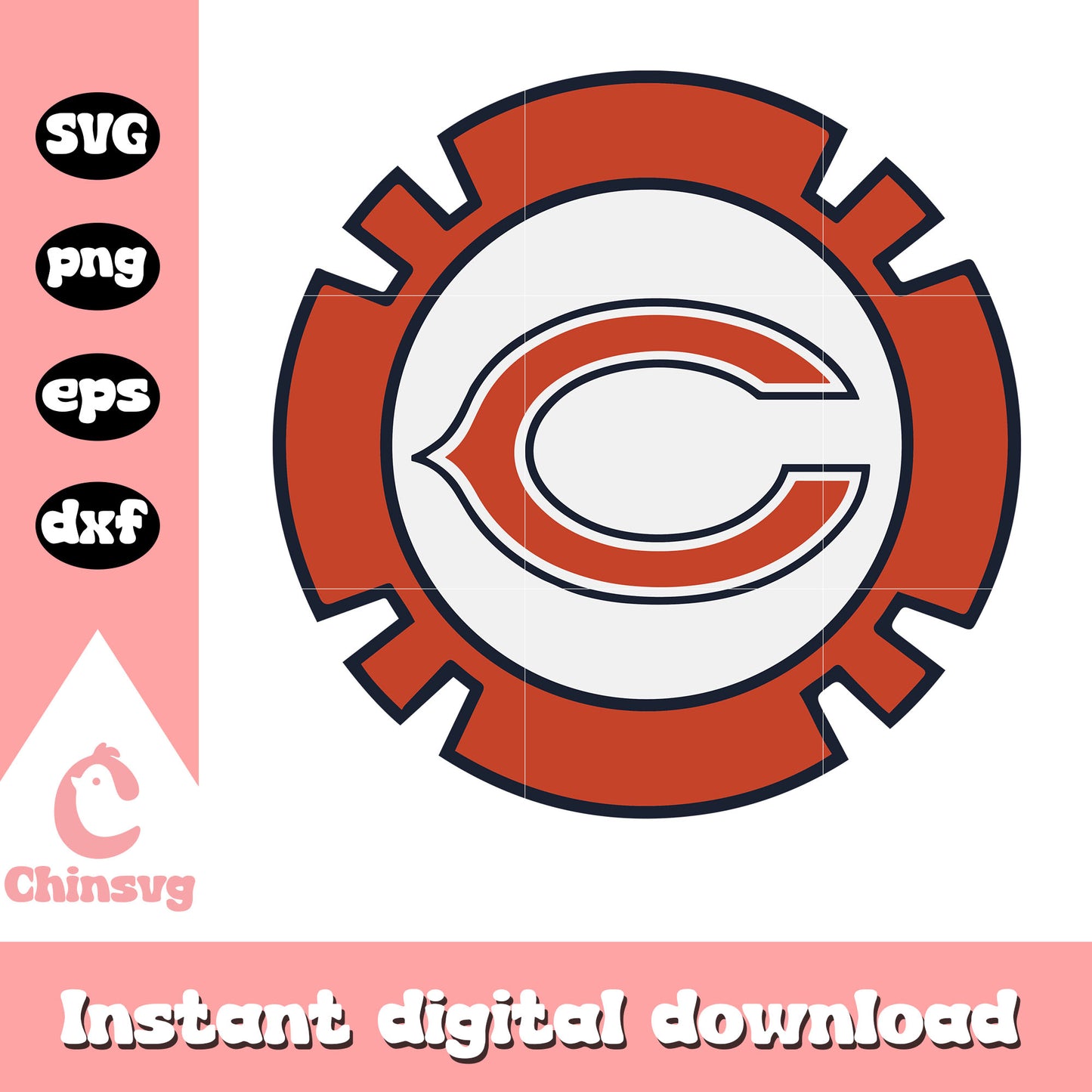 Chicago bears nfl sport logo svg, nfl bears football svg