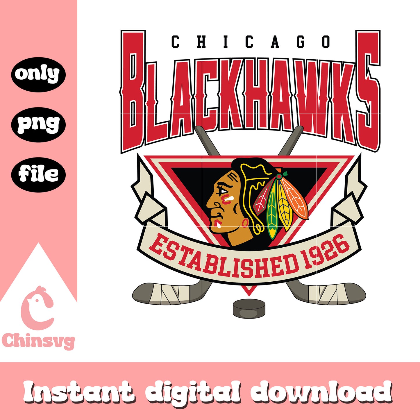 Chicago blackhawks established 1926 svg, football team svg