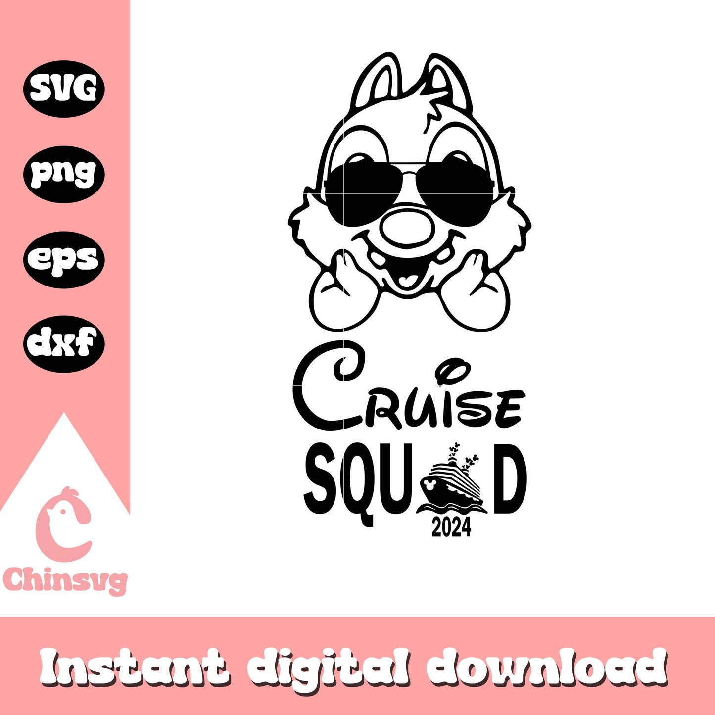 Chip and dale cruise squad 2024 svg, disney cruise svg, disney svg