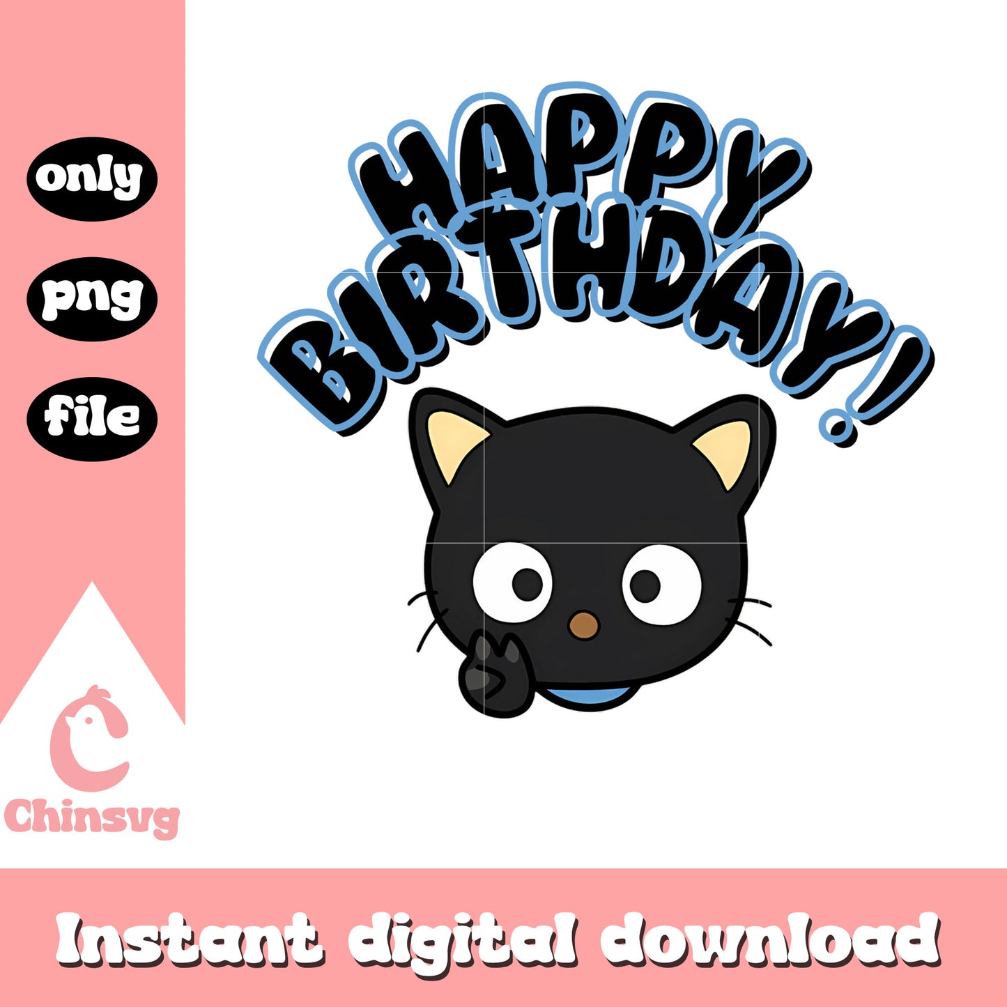Chococat hello kitty happy birthday png, sanrio character png