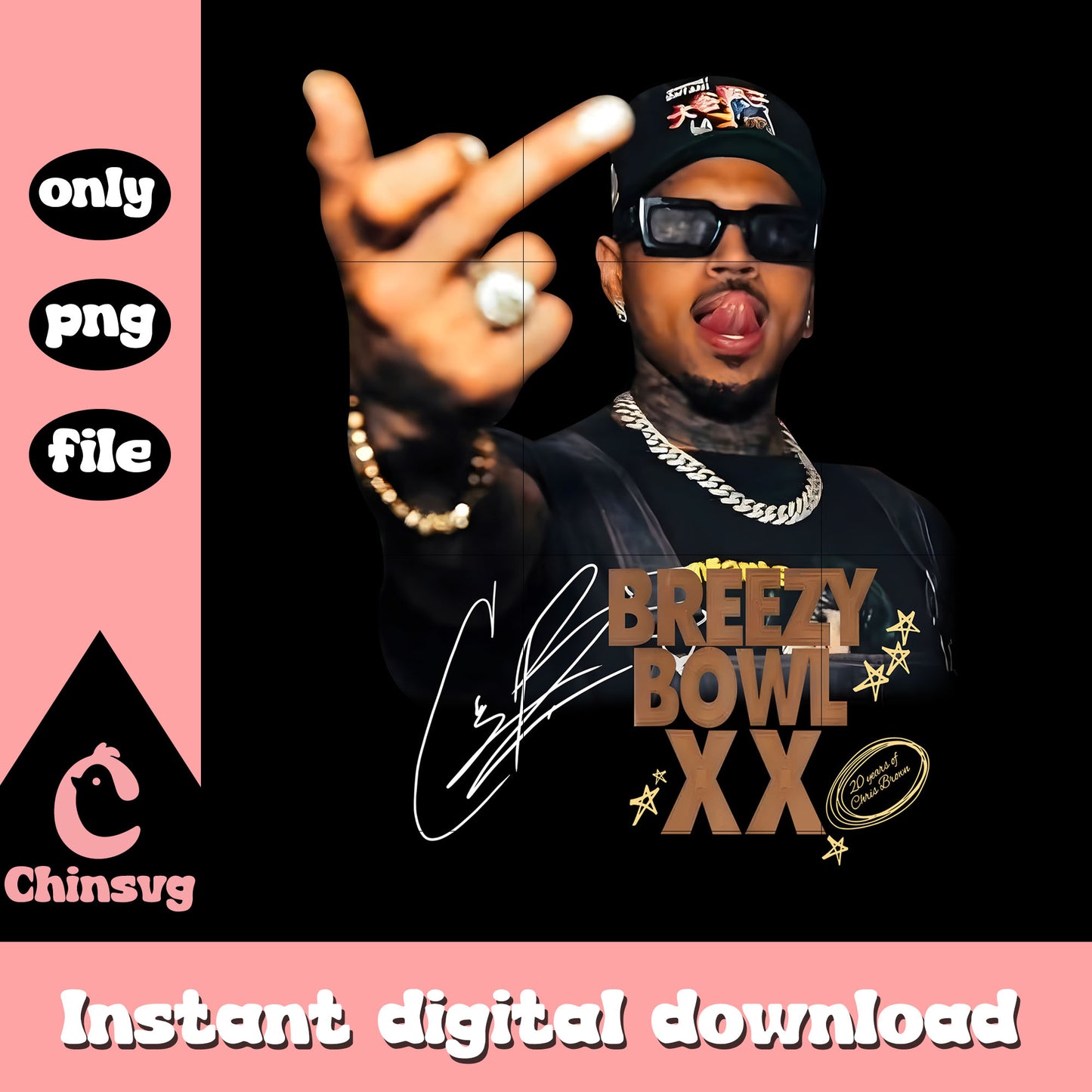 Chris brown middle finger design png, chris brown png, trending png