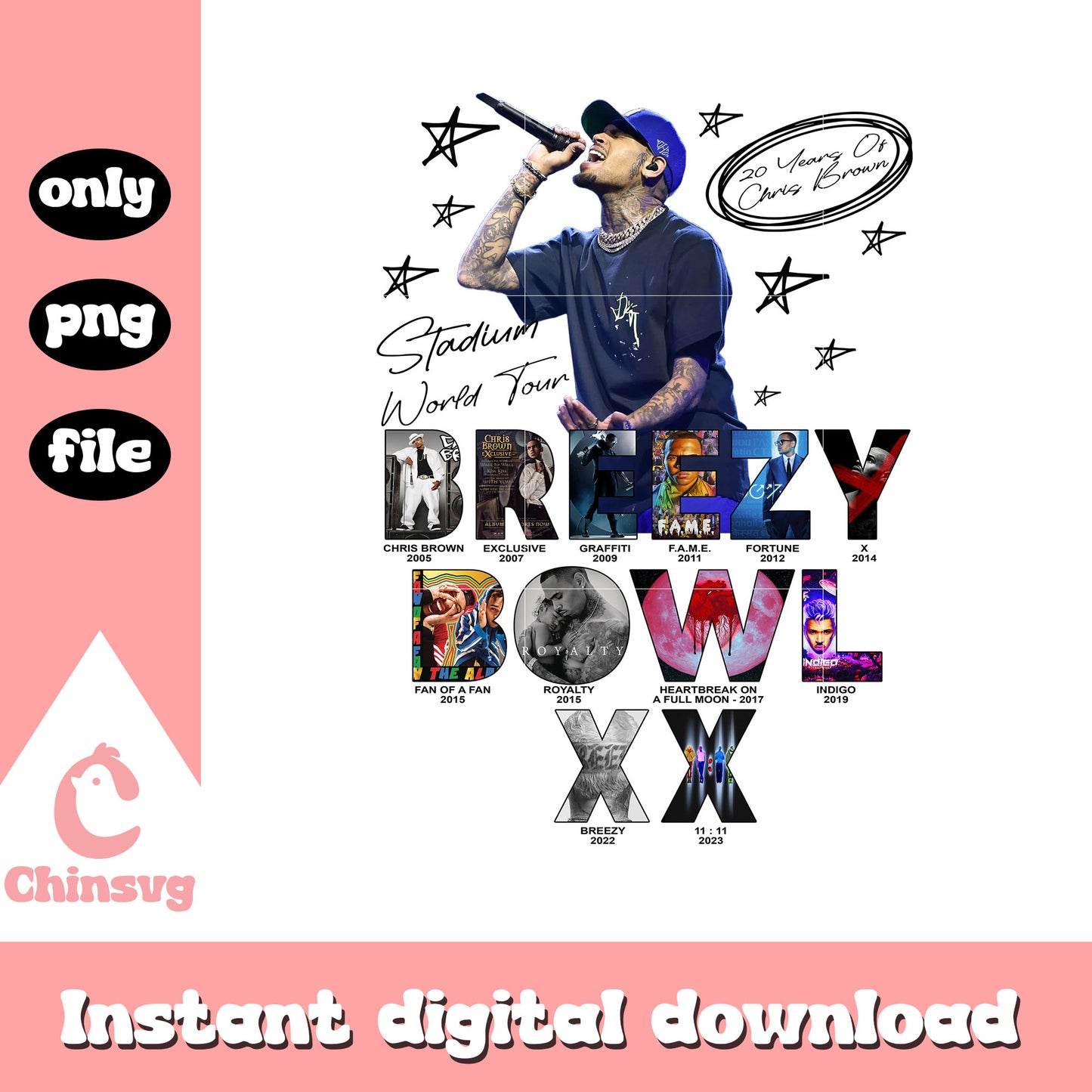 Chris brown stadium world tour design png, chris brown png
