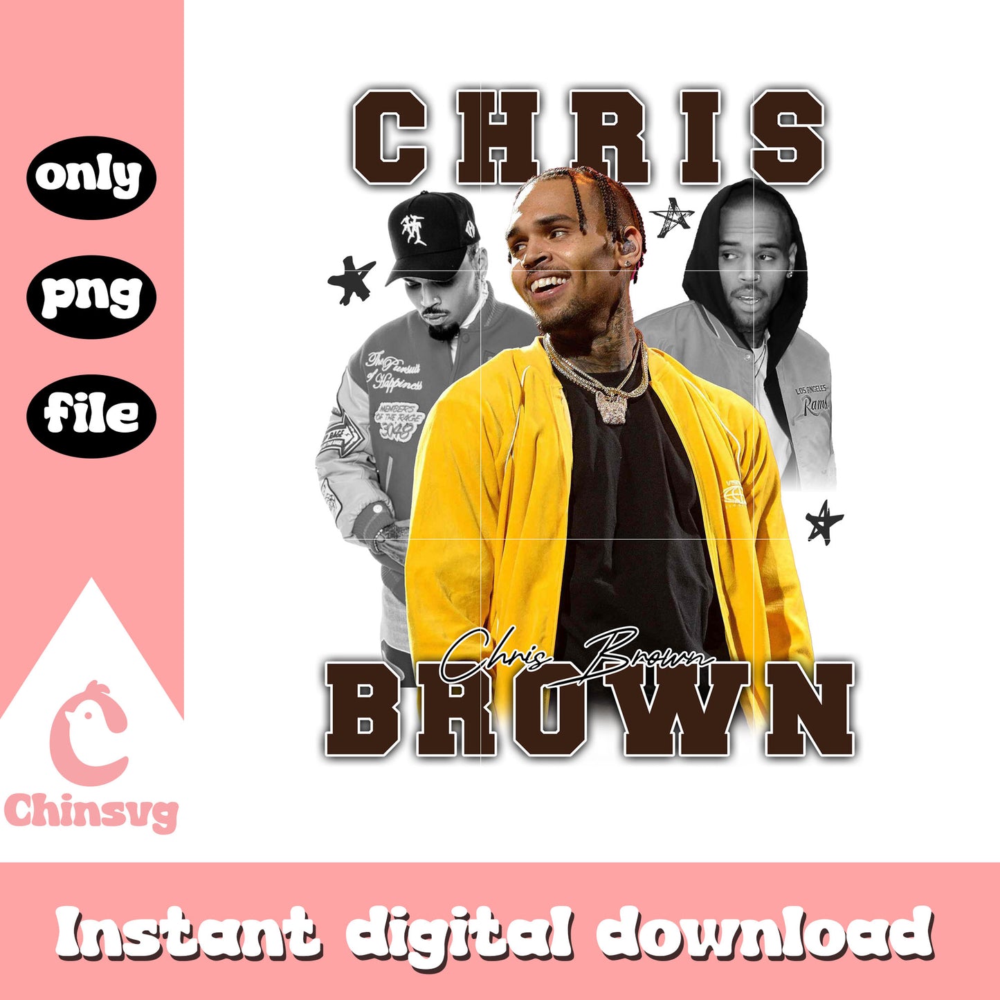 Chris chris brown design png, chris brown concert 2025 png