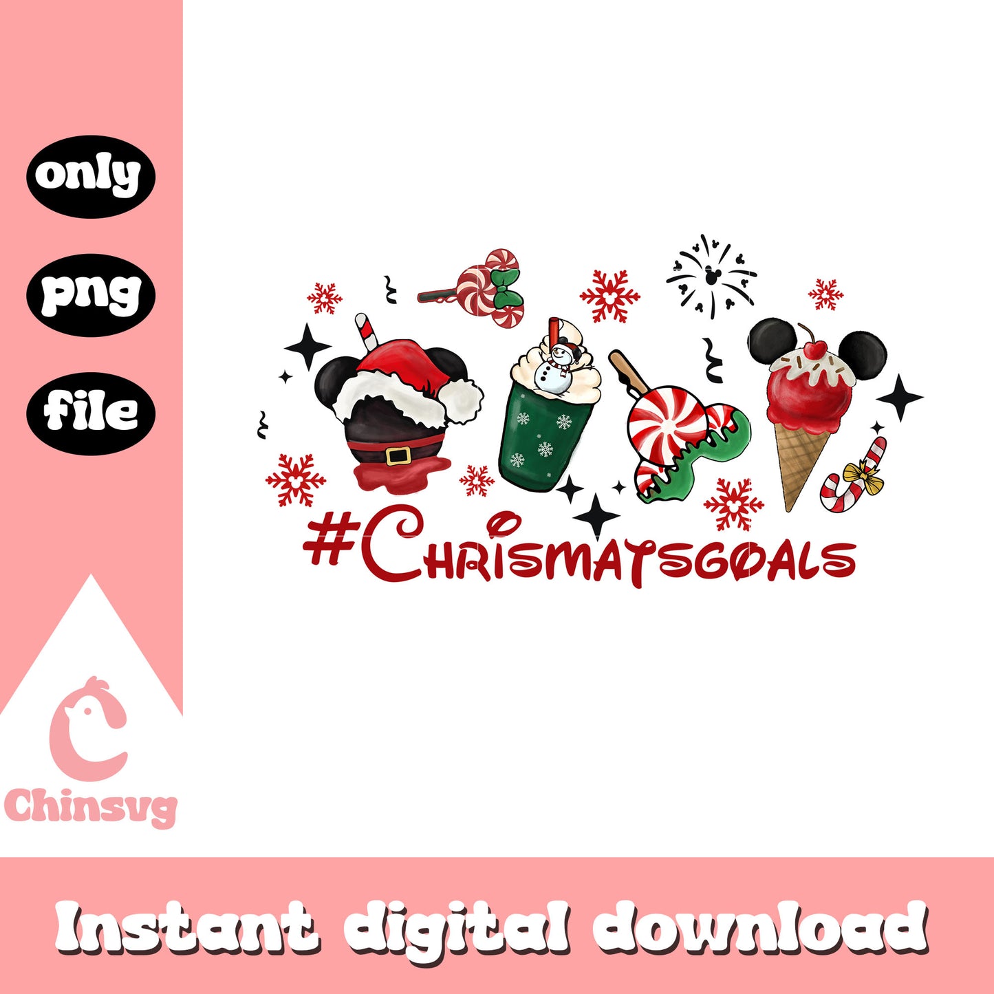 Chrismatsgoals mickey desserts png, christmas desserts png