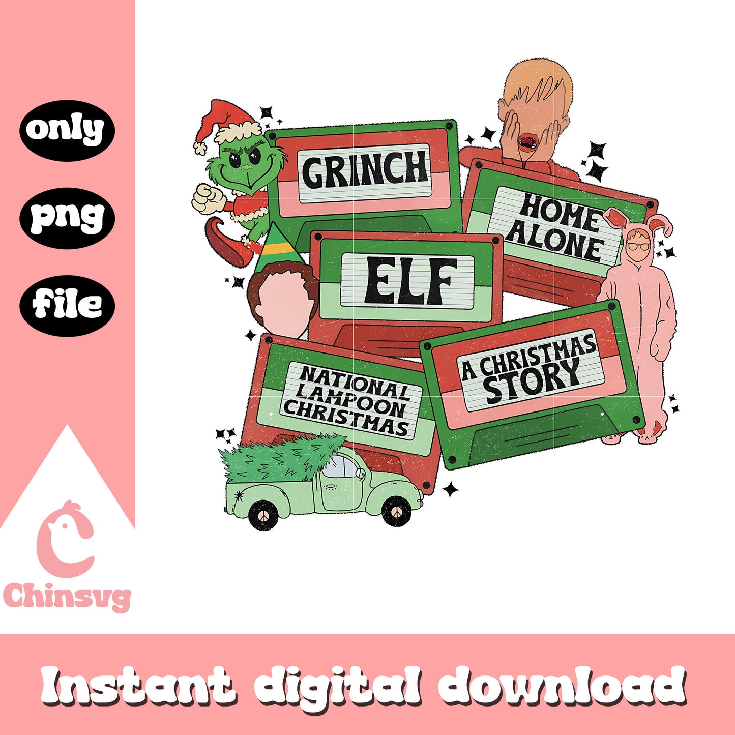 Christmas grinch movie cassette type png, the grinch movie png