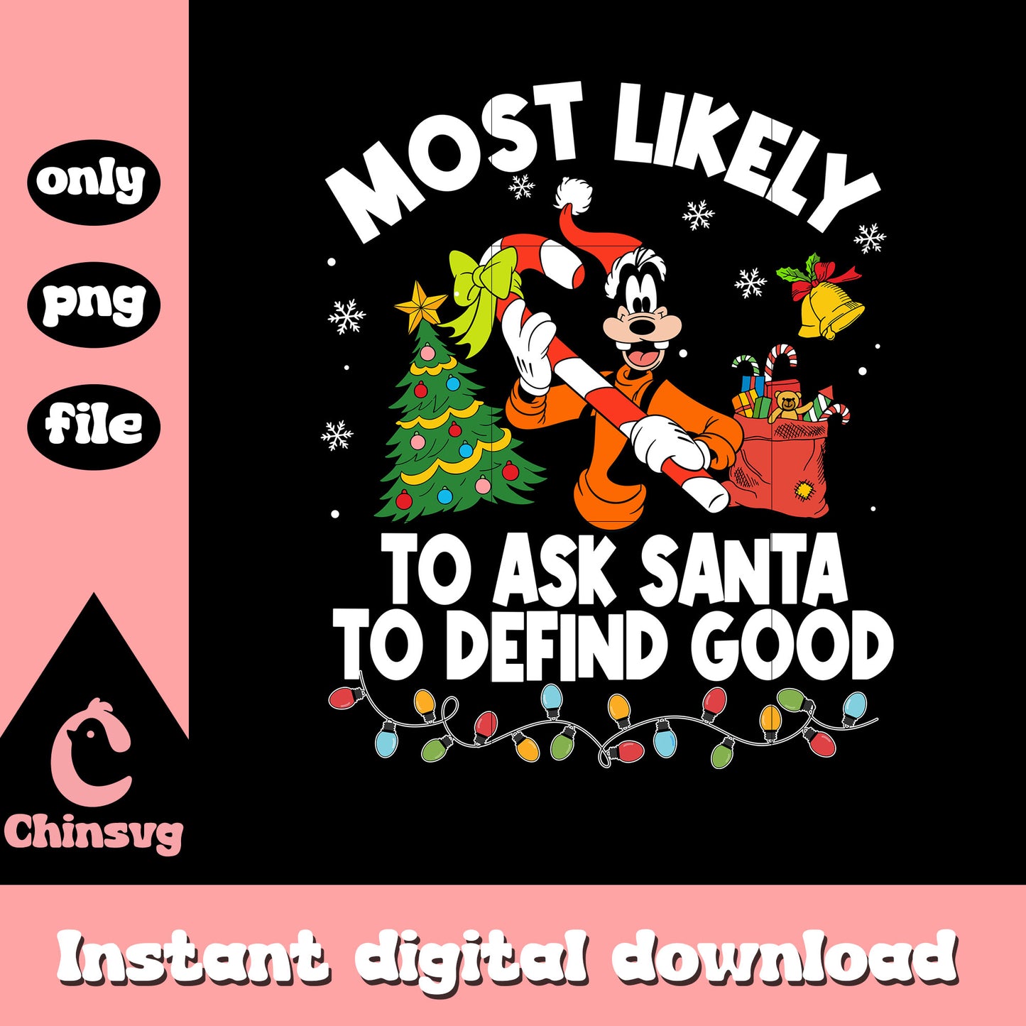 Christmas features disney is goofy png, disney christmas png