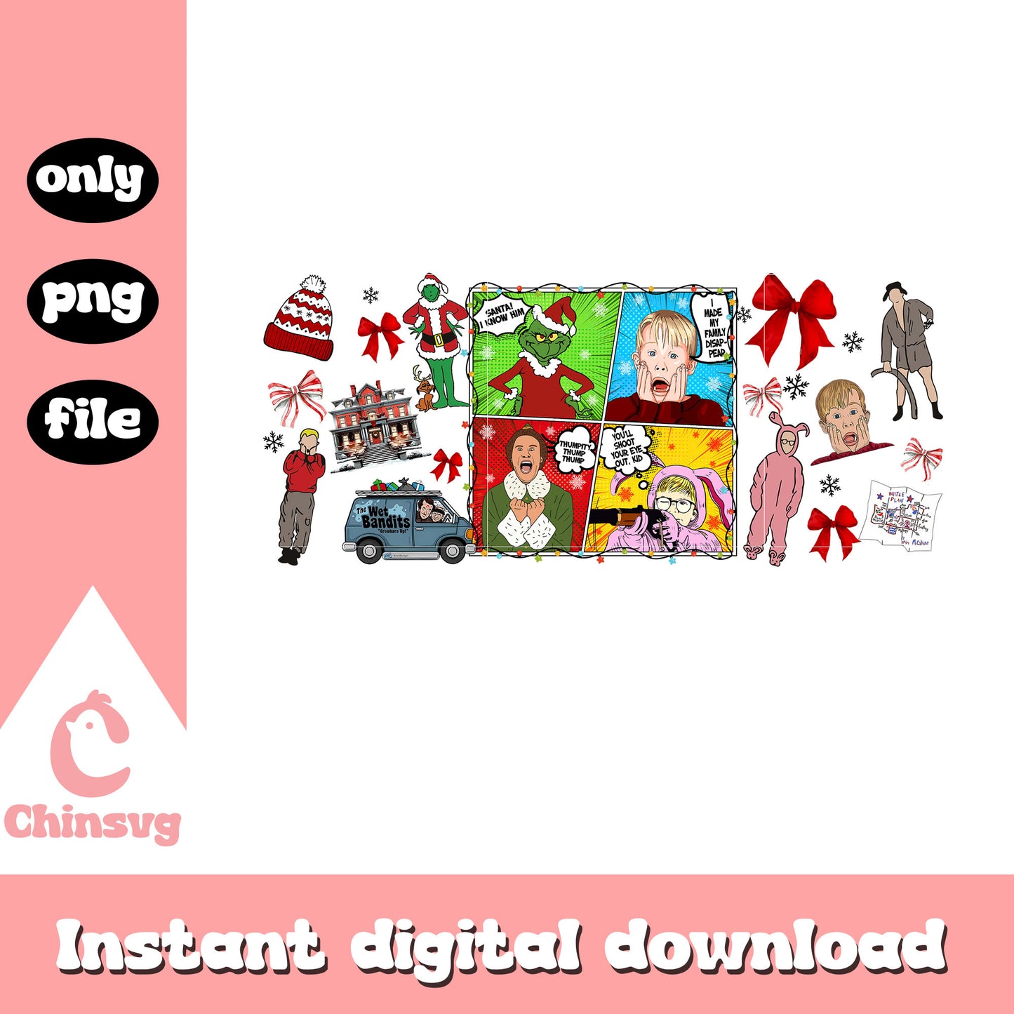 Christmas grinch movie story design png, grinch funny png
