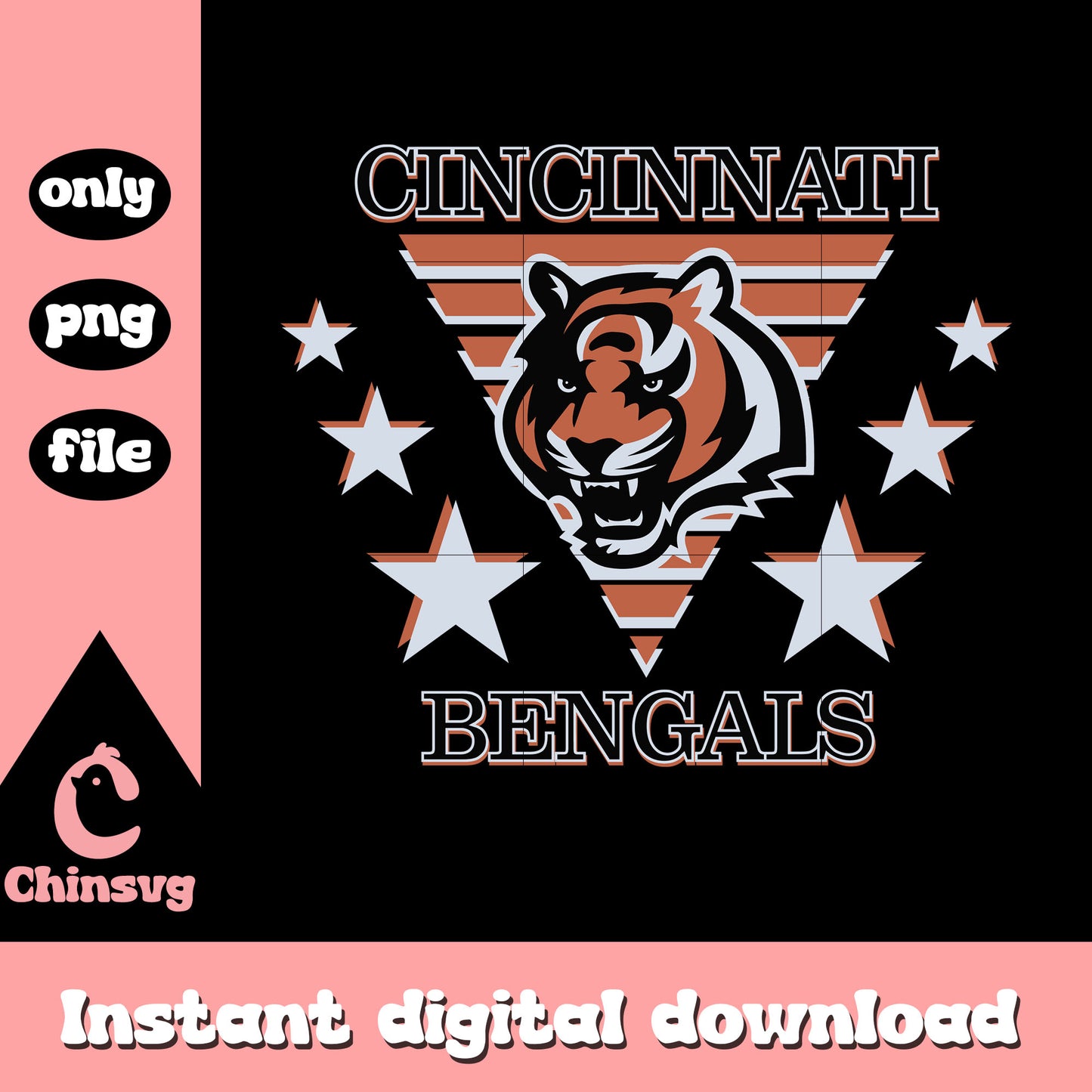 Cincinnati bengals logo team design svg, cincinnati bengals team svg