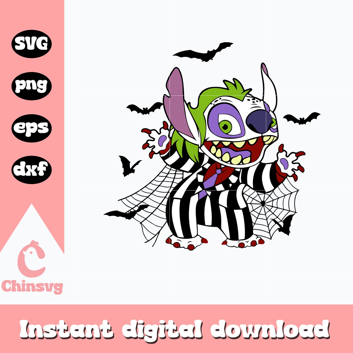 Stitch Clown Svg, Halloween svg, digital download