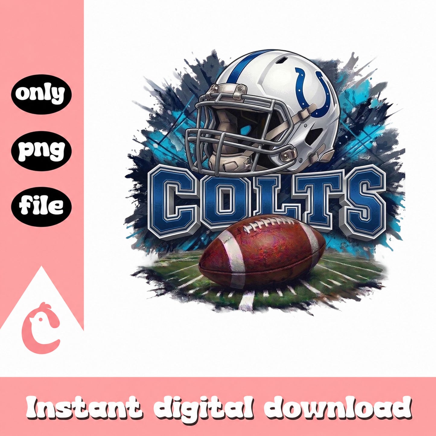 Colts Football Helmet PNG, Indianapolis Football PNG, NFL PNG