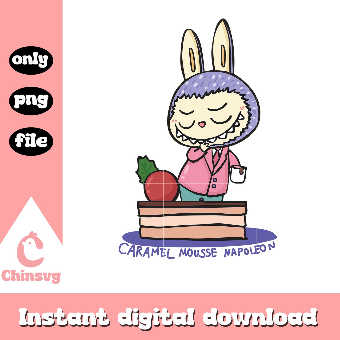 Connoisseur labubu clipart design png, labubu popmart png