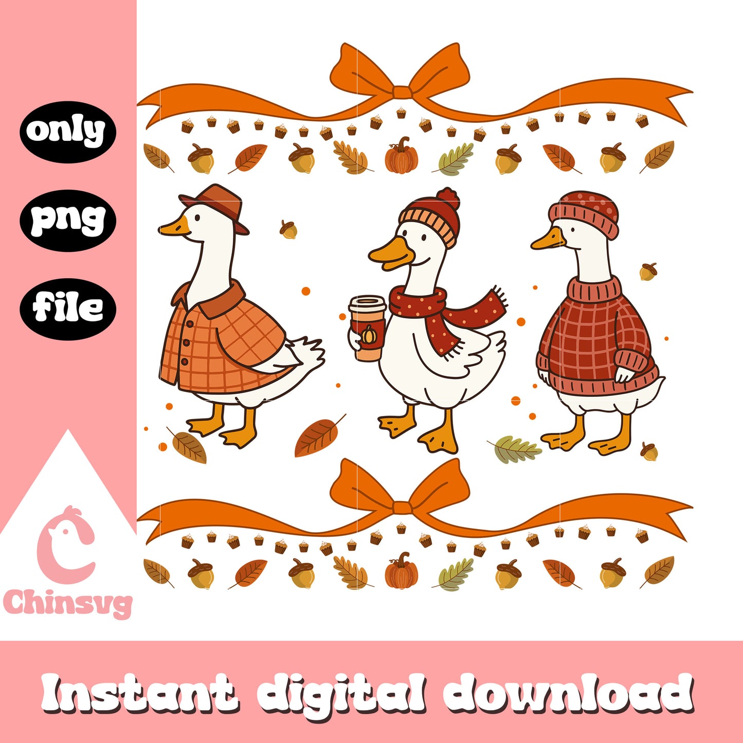 Cozy goose halloween vibes design png, halloween art png