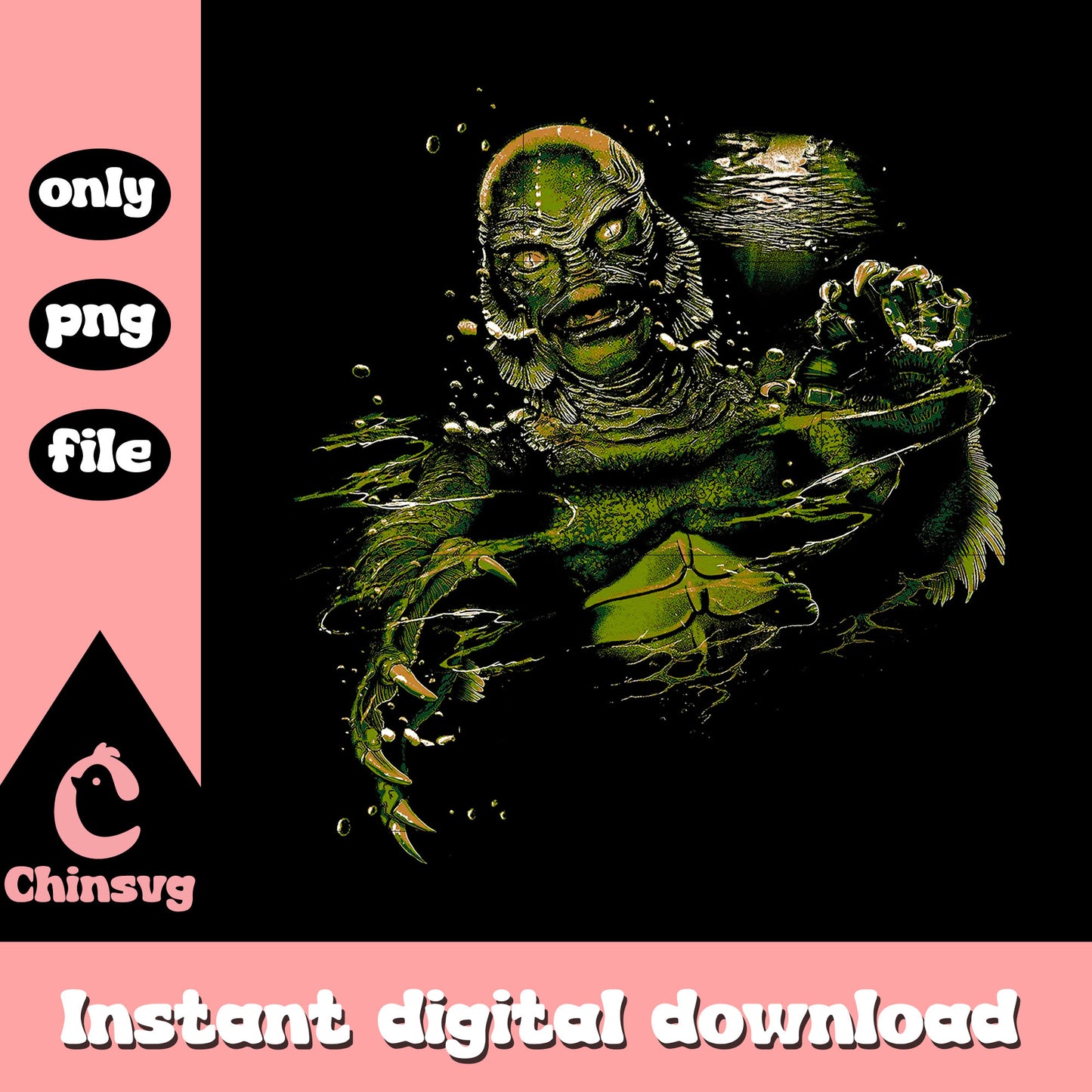 Creature from the black algoon png, fantastic movies png