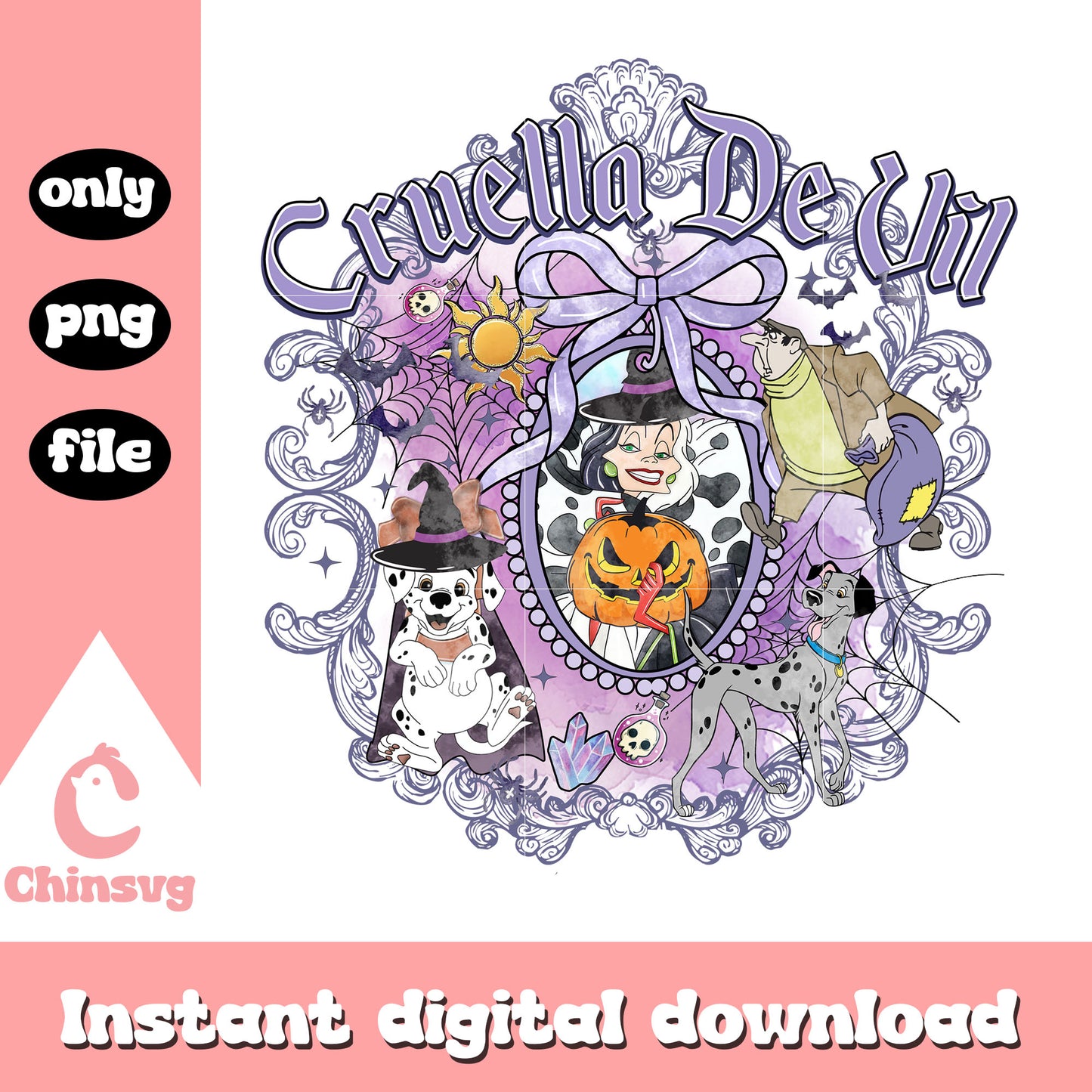 Cruella de vil character on halloween png, disney cartoon png